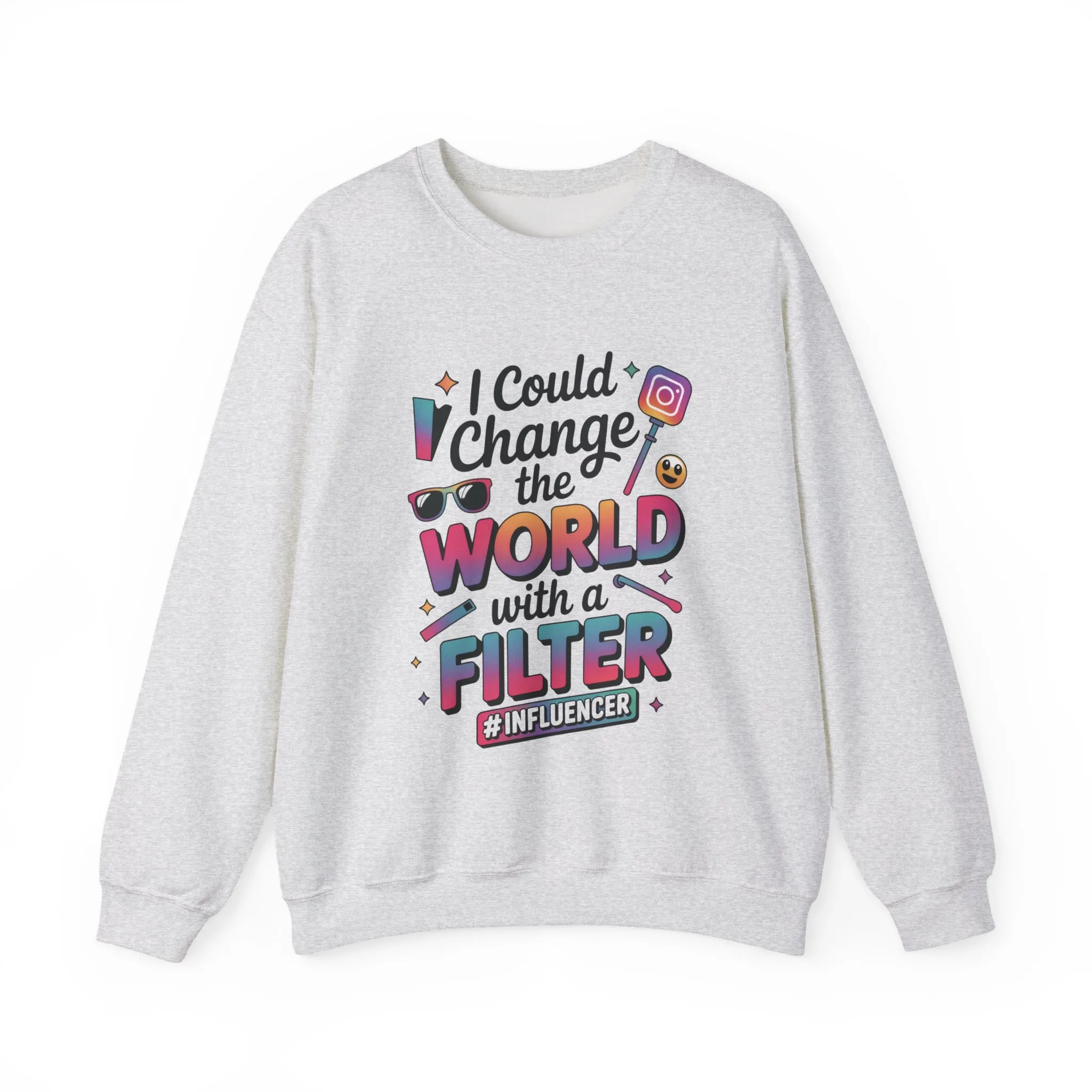 Womens Heavy Blend™ Crewneck Sweatshirt, Womens Influencer Sweatshirt, Funny Social Media Pullover, Cute Trendy Graphic Top - Image 7