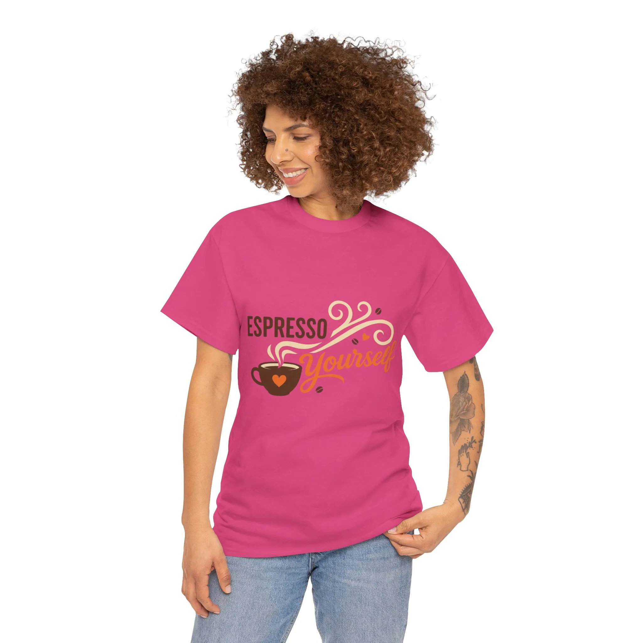 Espresso Yourself Coffee Lover Womens T-Shirt, Funny Barista Graphic Tee Gift - Image 23
