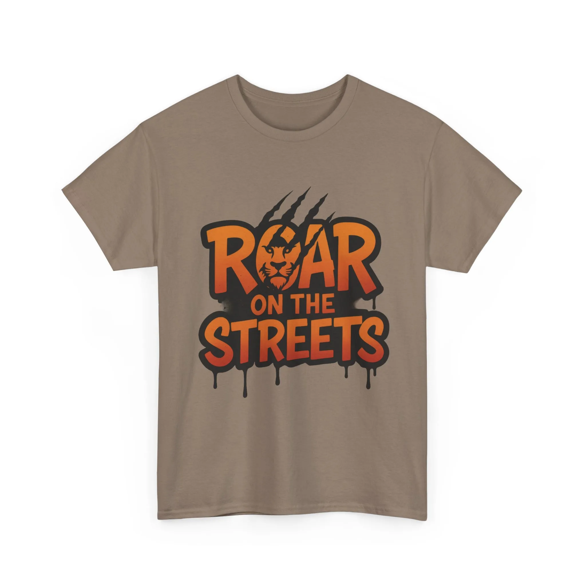 Roar on the Streets Lion Graphic Mens Urban T-Shirt, Lion Shirt - Image 4