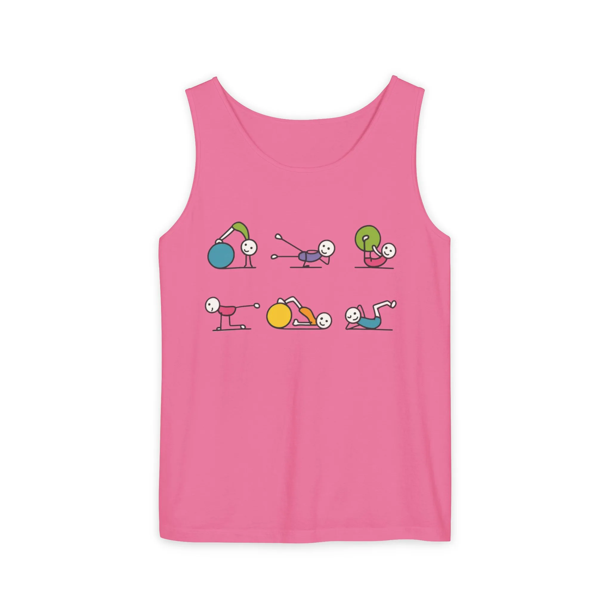 Womens Garment-Dyed Tank Top, Fit Fun Pilates Womens Tank Top, Cute Workout Shirt, Funny Yoga Gym Top for Women - Image 25