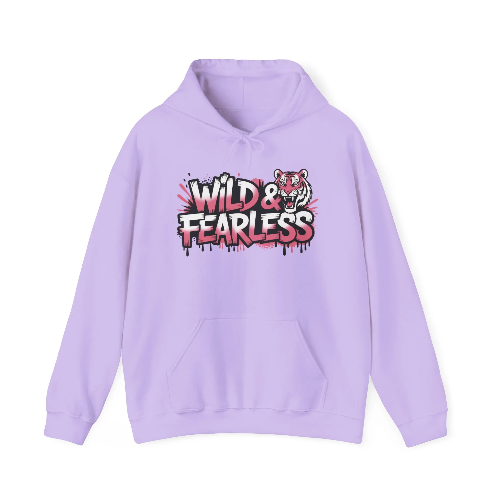 Women's Hoodie Wild & Fearless, Tiger Graffiti Graphic Pullover, Bold Urban Streetwear Hoodie - Image 29