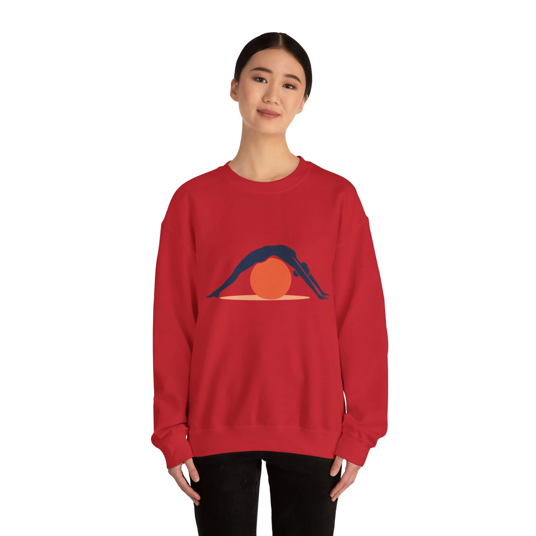 Womens Heavy Blend™ Crewneck Sweatshirt, Womens Pilates Sweatshirt, Yoga Fitness Graphic Pullover, Cute Workout Top - Image 26
