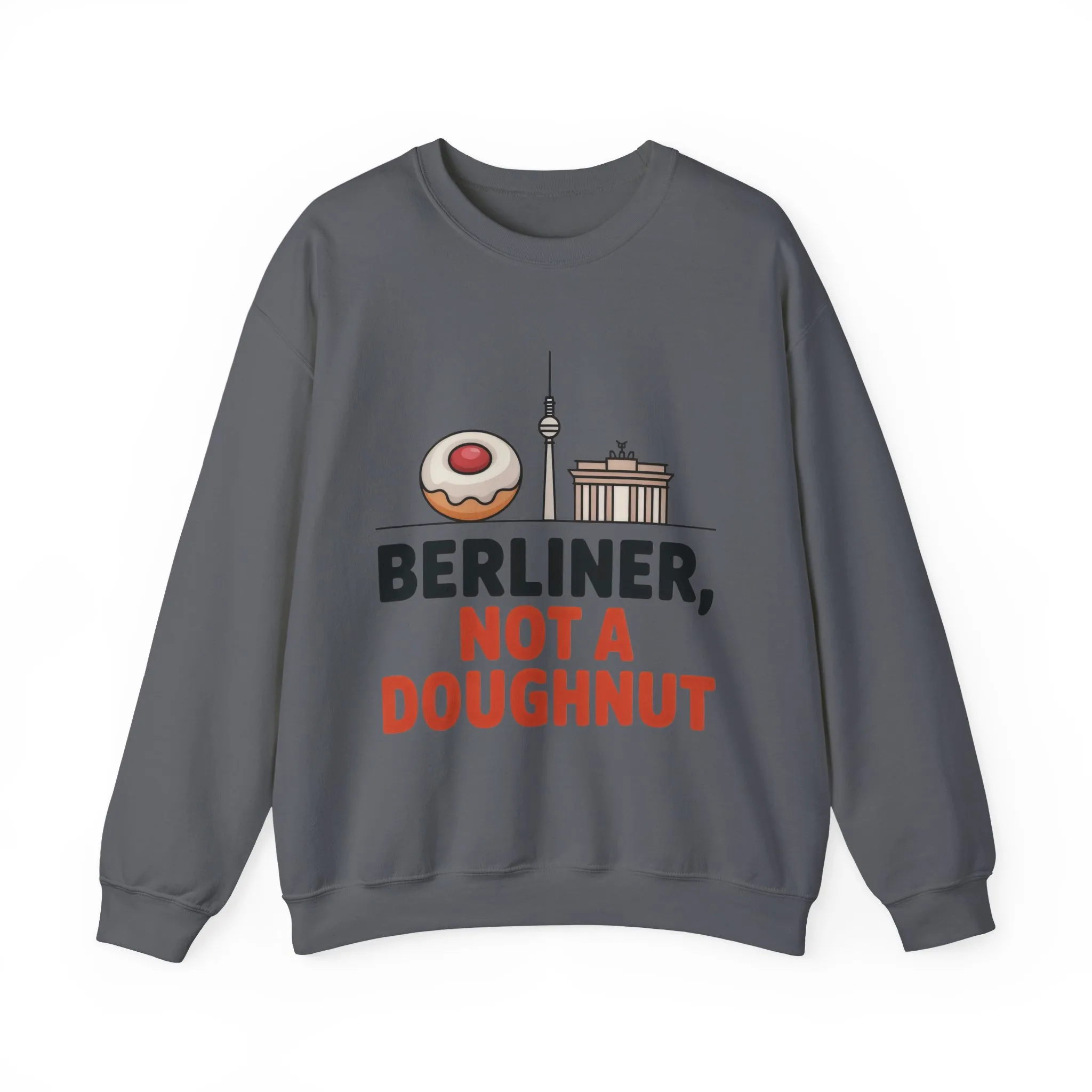 Mens Heavy Blend™ Crewneck Sweatshirt, Berliner Not a Doughnut Funny Berlin Mens Sweatshirt - Image 22