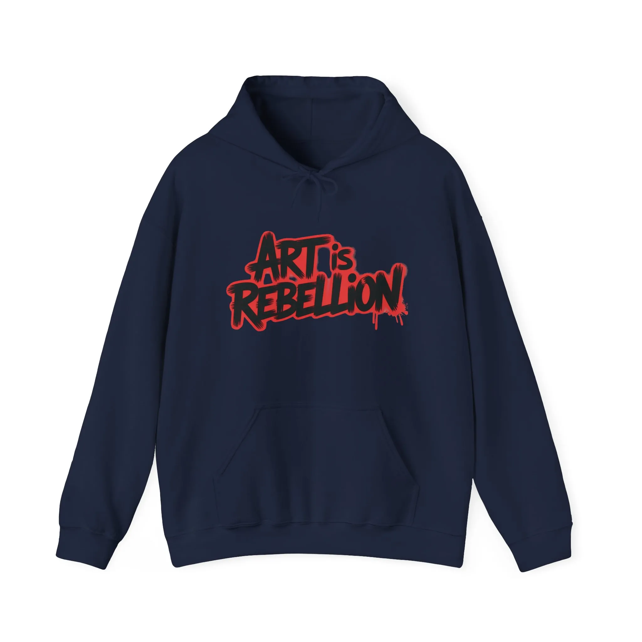 Men's Heavy Blend™ Hooded Sweatshirt, Art Is Rebellion Men's Hoodie, Graffiti Street Art Pullover, Urban Rebellion Hoodie for Skaters - Image 2