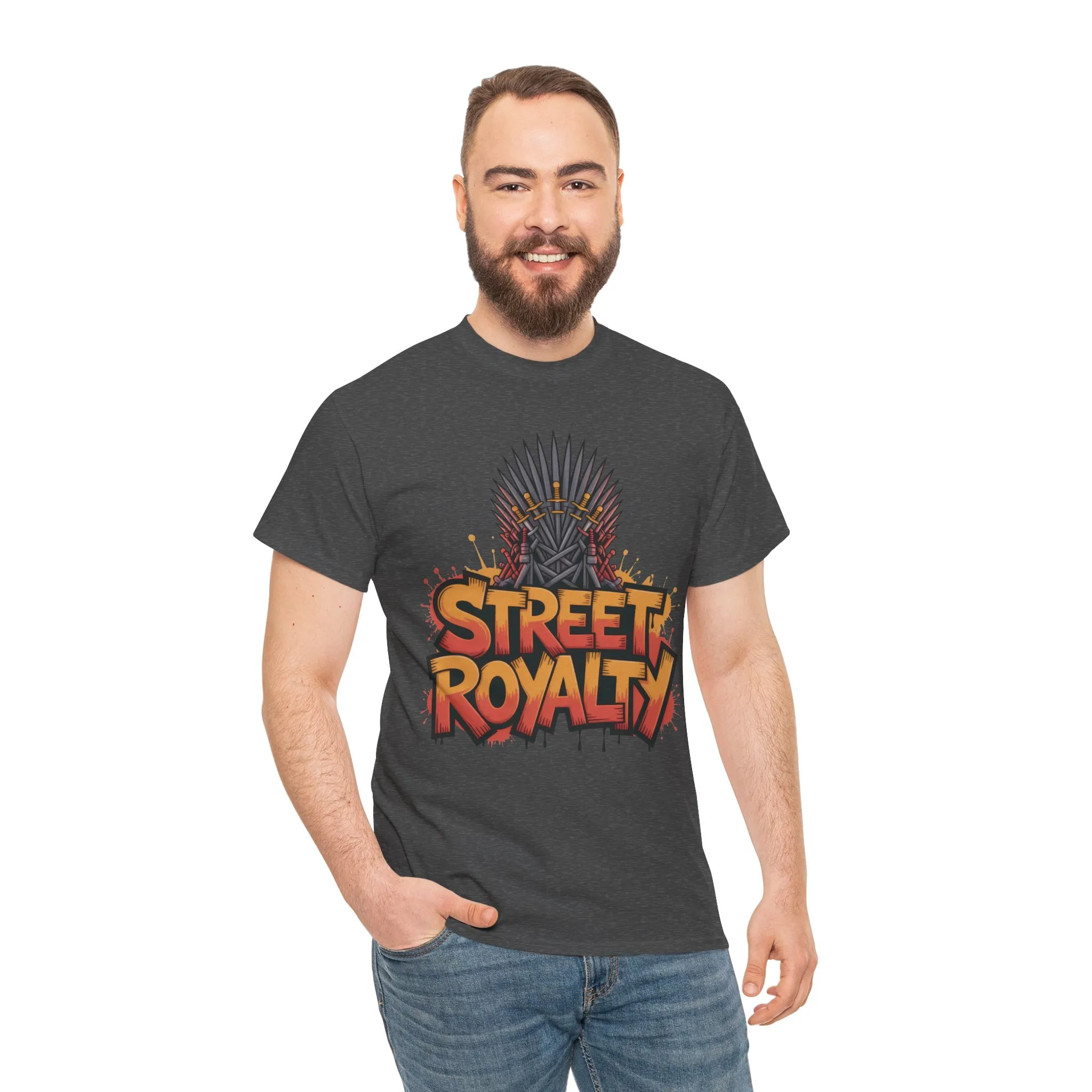 Street Royalty Men's T-Shirt, Graffiti Crown Graphic Tee, Urban Streetwear Top for Skaters and Hip Hop Style - Image 14