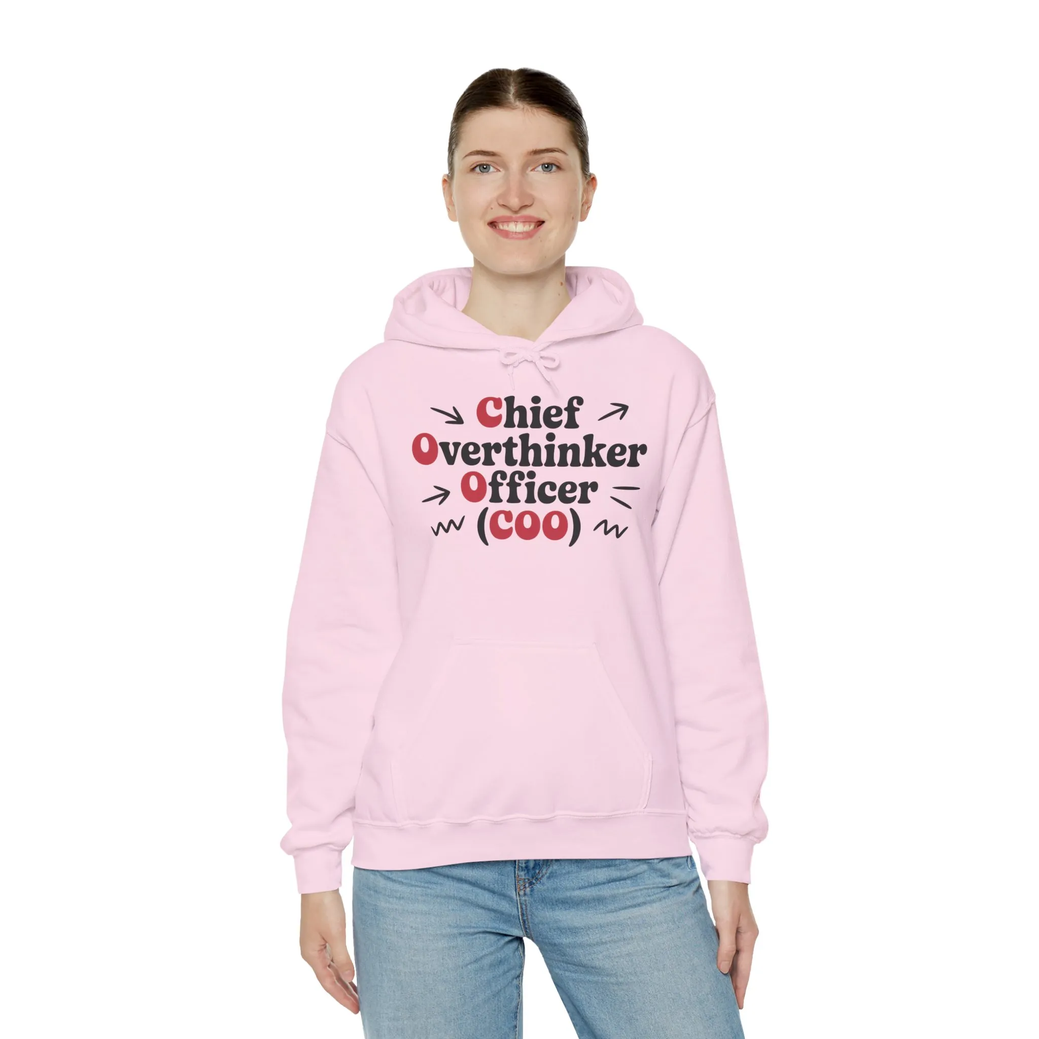 Chief Overthinker Officer Women's Hoodie, Funny COO Graphic Pullover, Sarcastic Office Humor Gift, Women's Heavy Blend™ Hooded Sweatshirt - Image 36