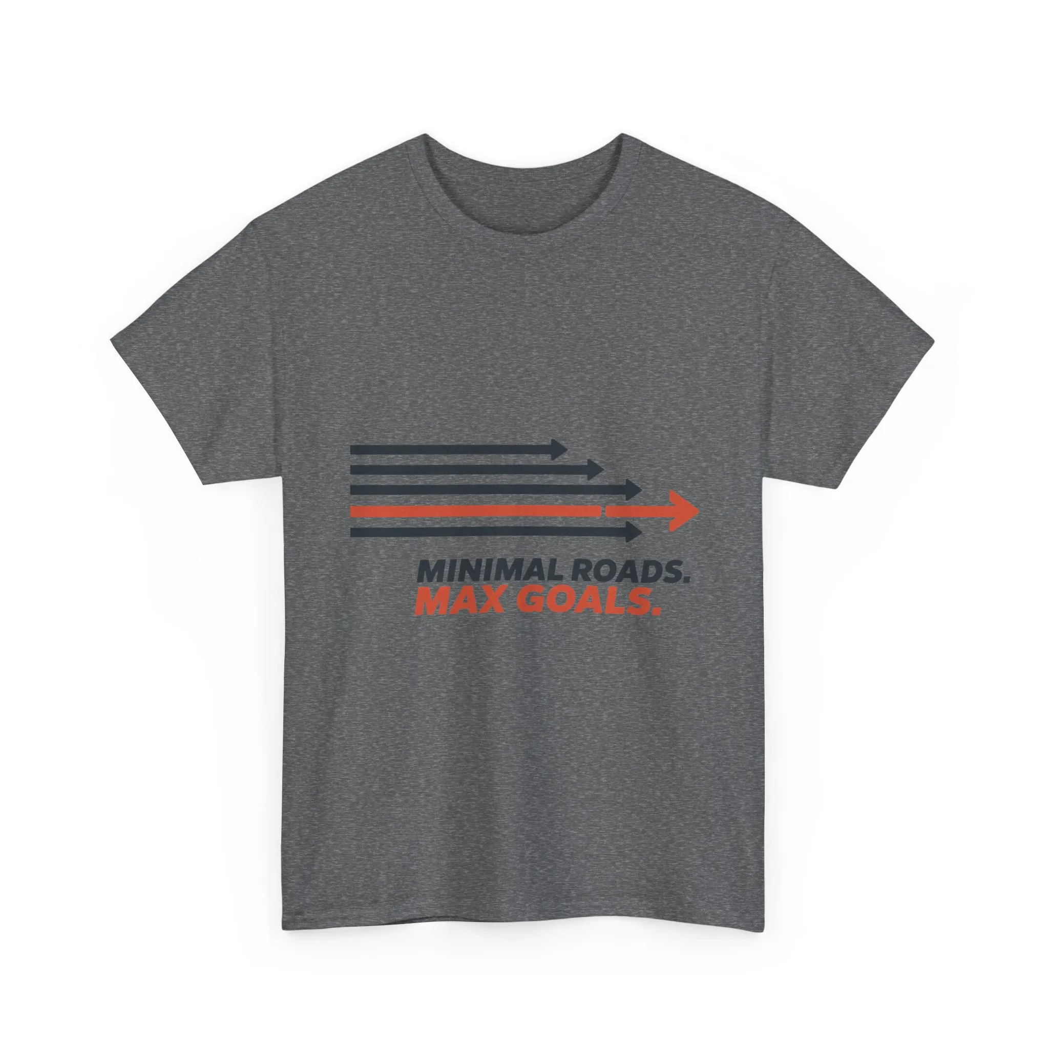 Minimal Roads Max Goals Motivational Mens T-Shirt, Urban Style Graphic Tee - Image 13