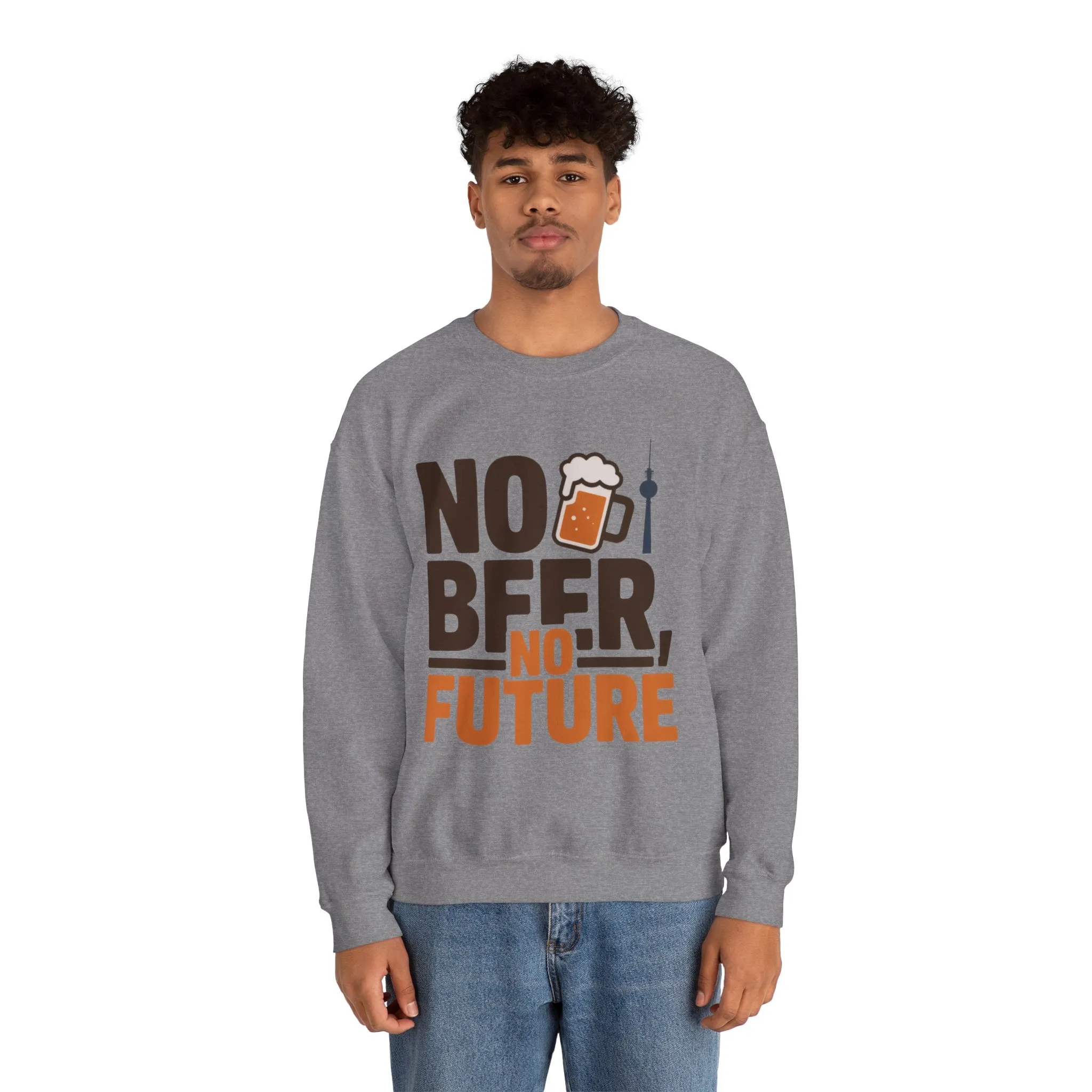Mens Heavy Blend™ Crewneck Sweatshirt, No Beer No Future Funny Beer Mens Sweatshirt - Image 17
