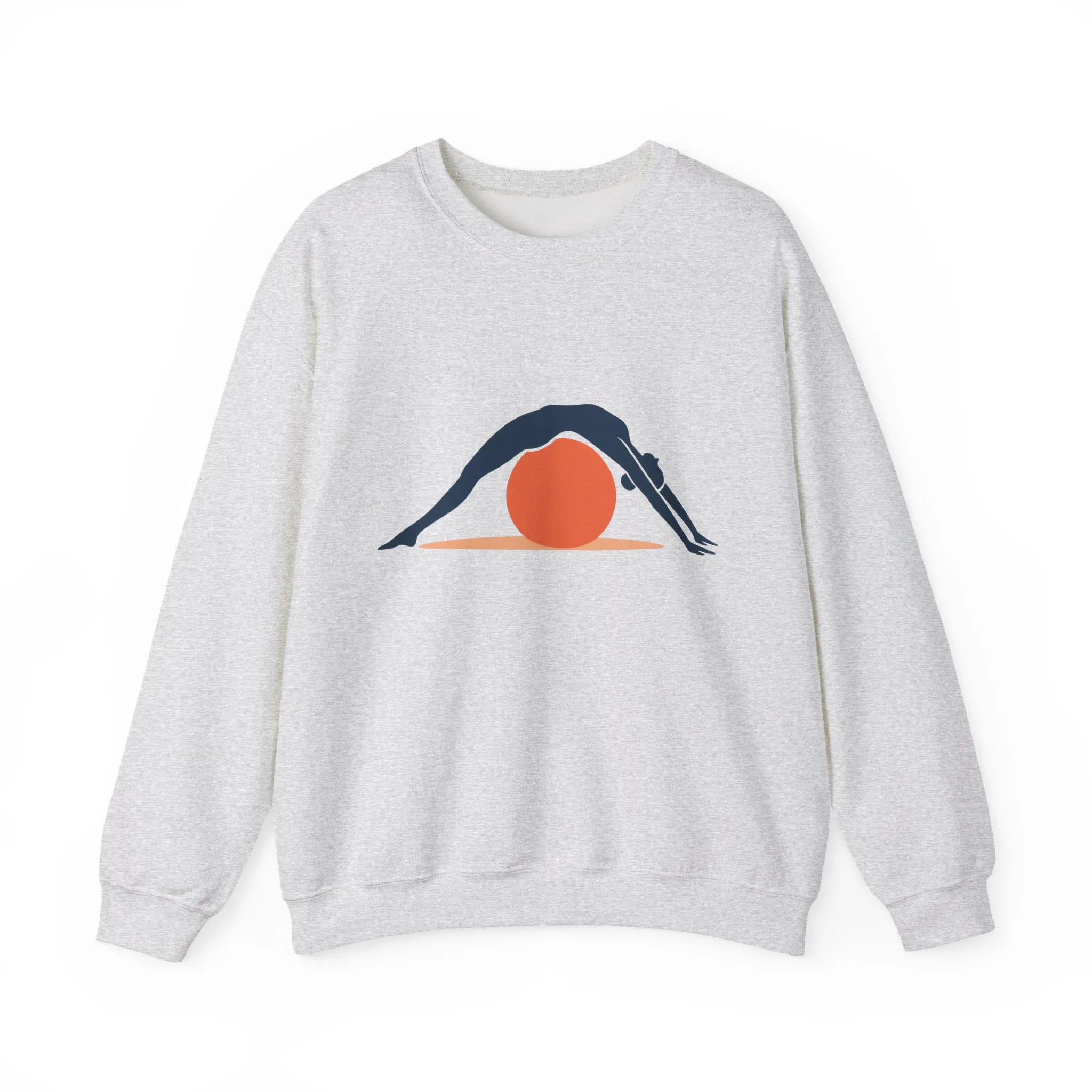 Womens Heavy Blend™ Crewneck Sweatshirt, Womens Pilates Sweatshirt, Yoga Fitness Graphic Pullover, Cute Workout Top - Image 2