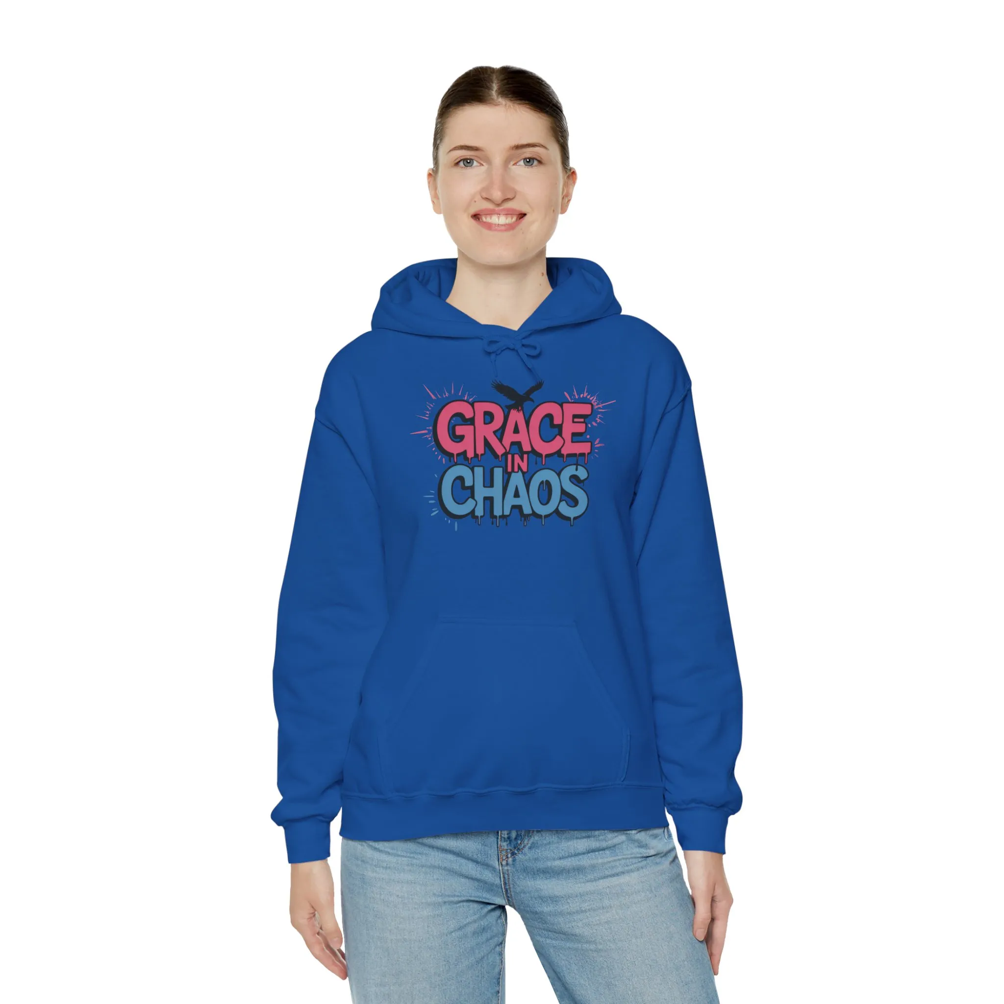 Women's Hoodie Grace in Chaos, Graffiti Dripping Street Art Urban Hoodie, Bold Graphic Pullover - Image 24