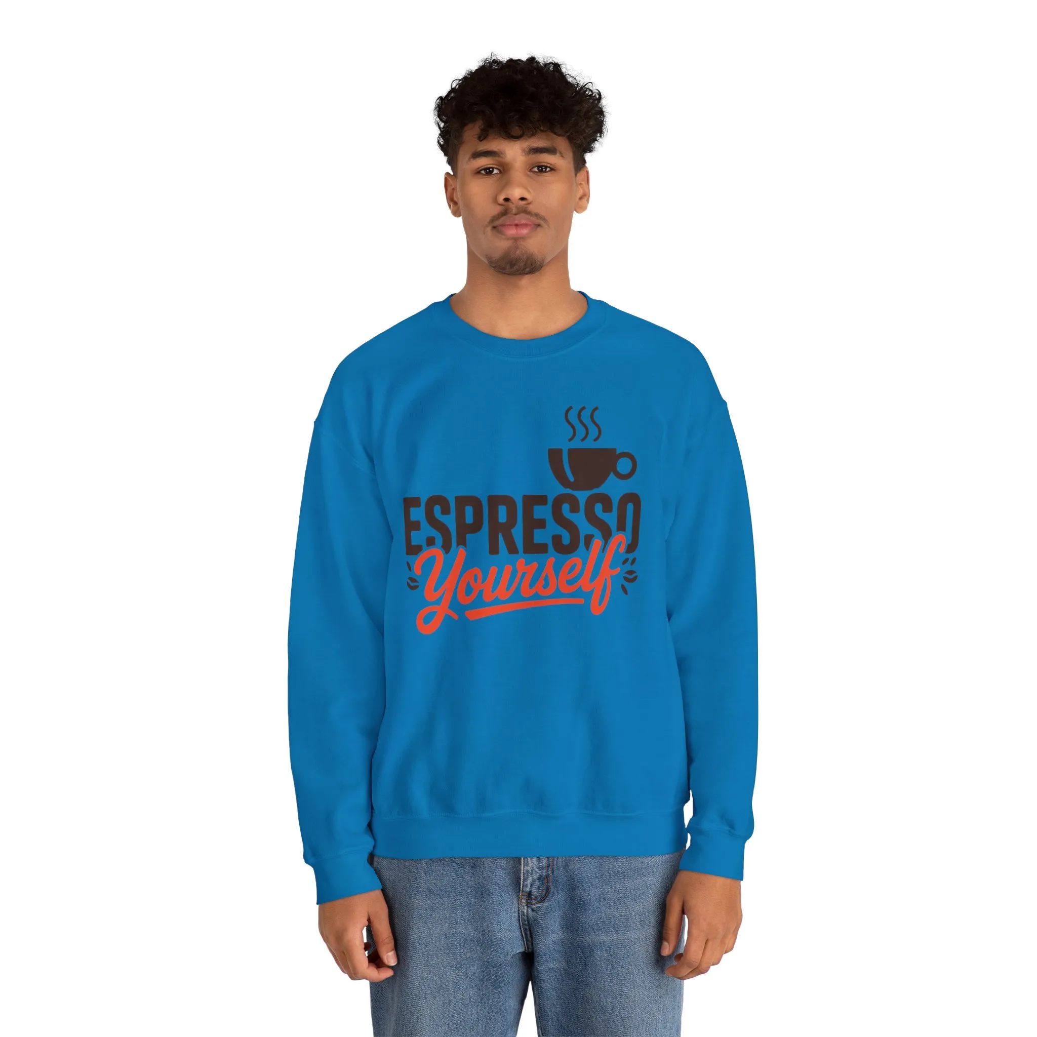 Mens Heavy Blend™ Crewneck Sweatshirt, Espresso Yourself Sweatshirt, Funny Coffee Lover Mens Crewneck, Cafe Lover Gift - Image 23