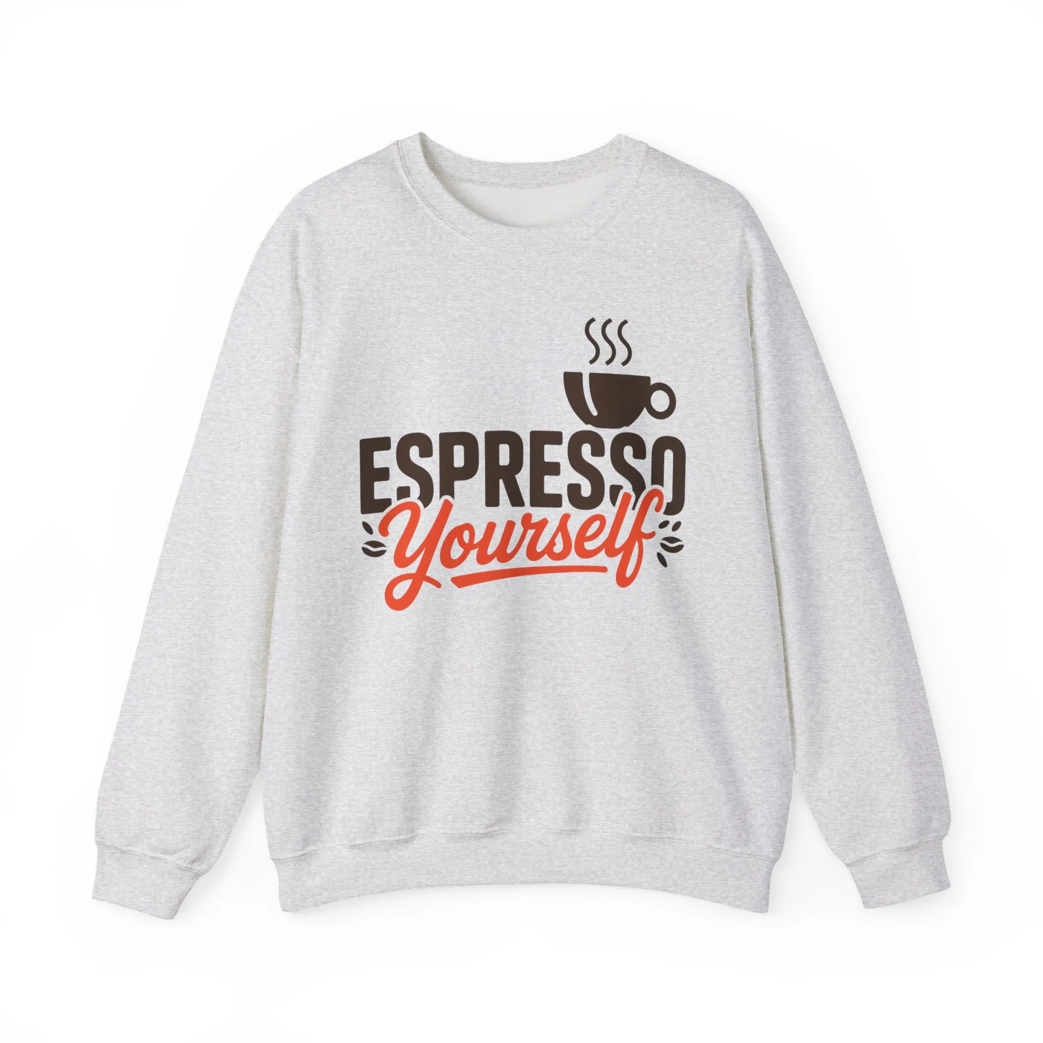 Mens Heavy Blend™ Crewneck Sweatshirt, Espresso Yourself Sweatshirt, Funny Coffee Lover Mens Crewneck, Cafe Lover Gift - Image 4