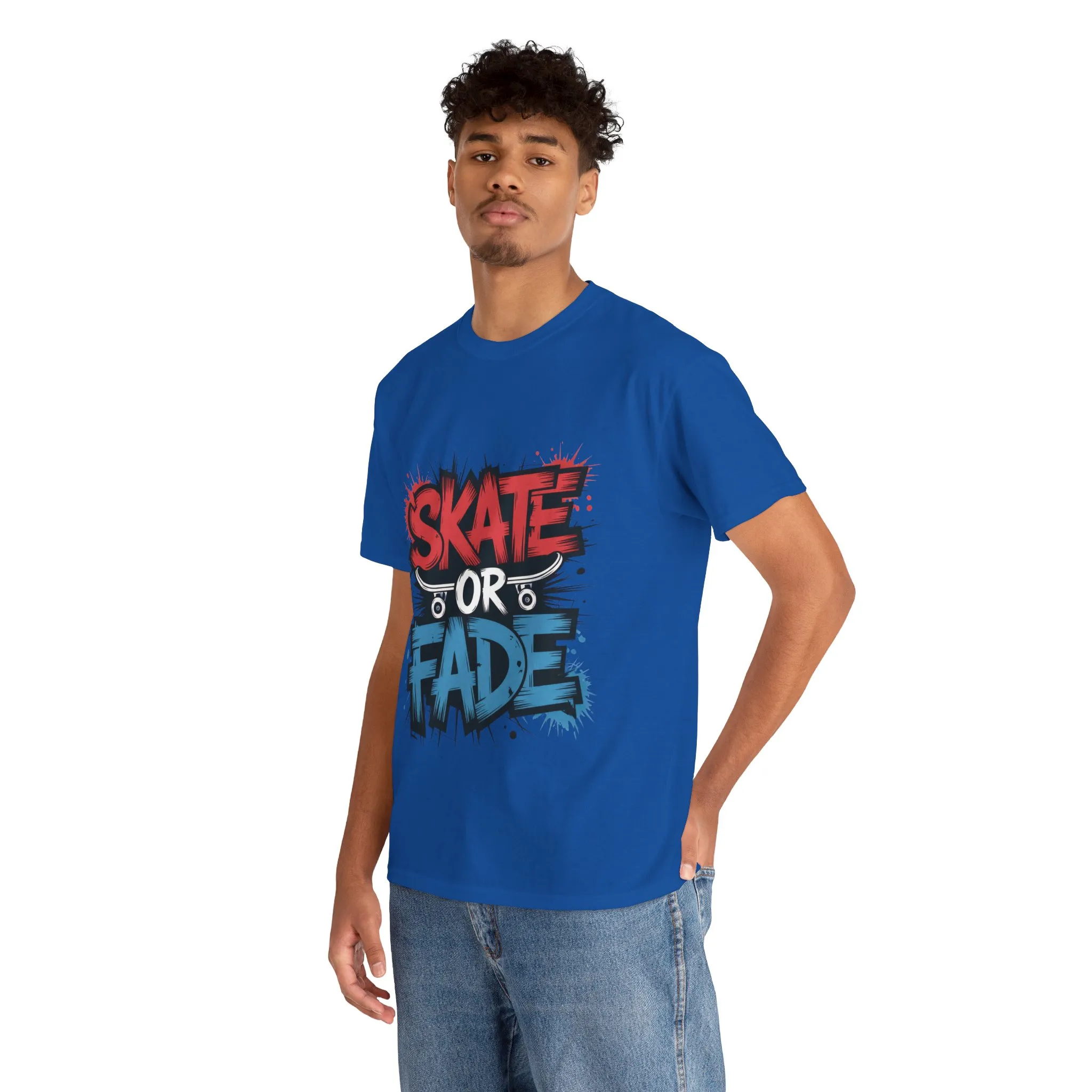 Skate Or Fade Men's T-Shirt, Graffiti Skateboarding Graphic Tee, Urban Streetwear Skater Top - Image 27