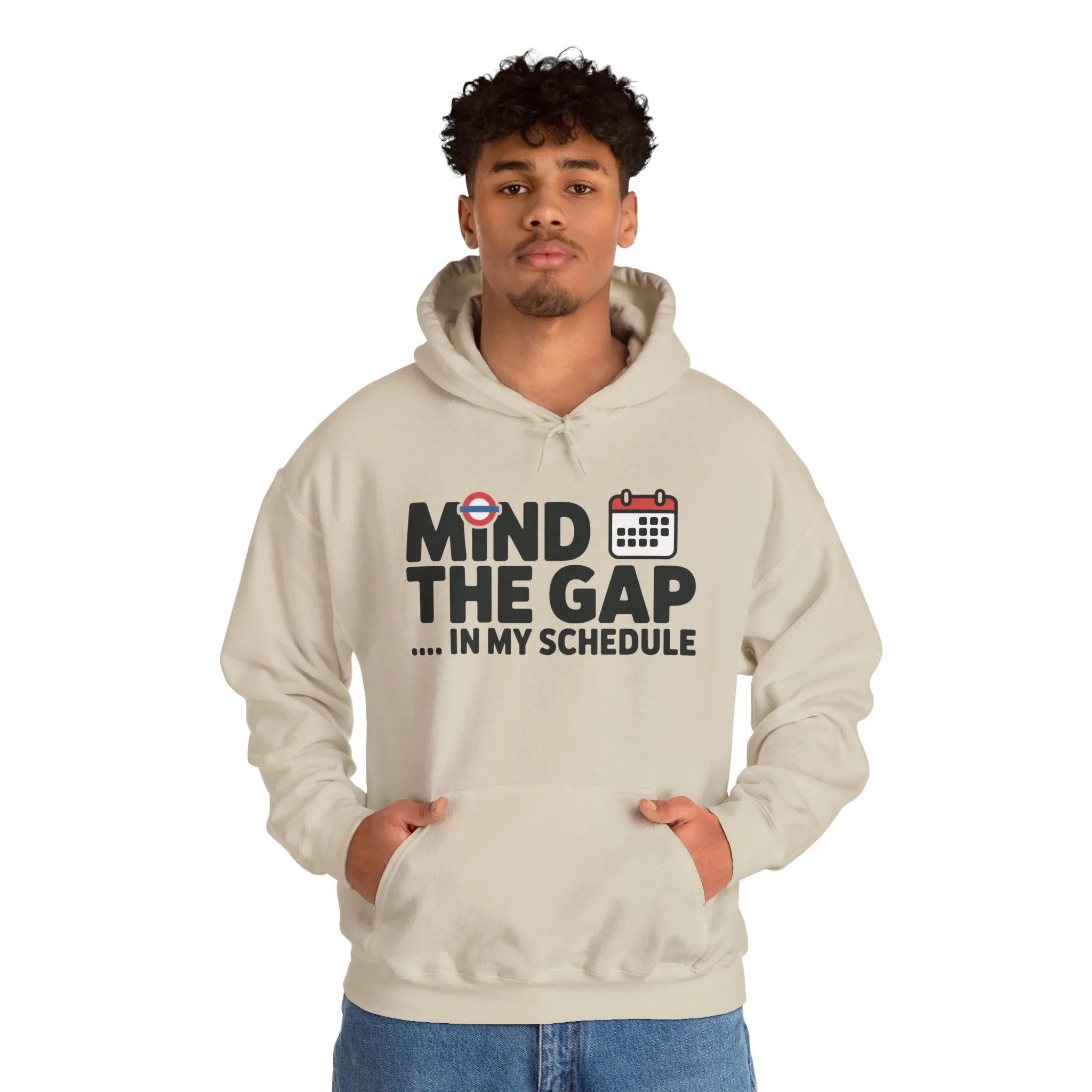 Men's Hoodie Funny Mind The Gap, Office Humor Hoodie, Comfy Graphic Sweatshirt - Image 11