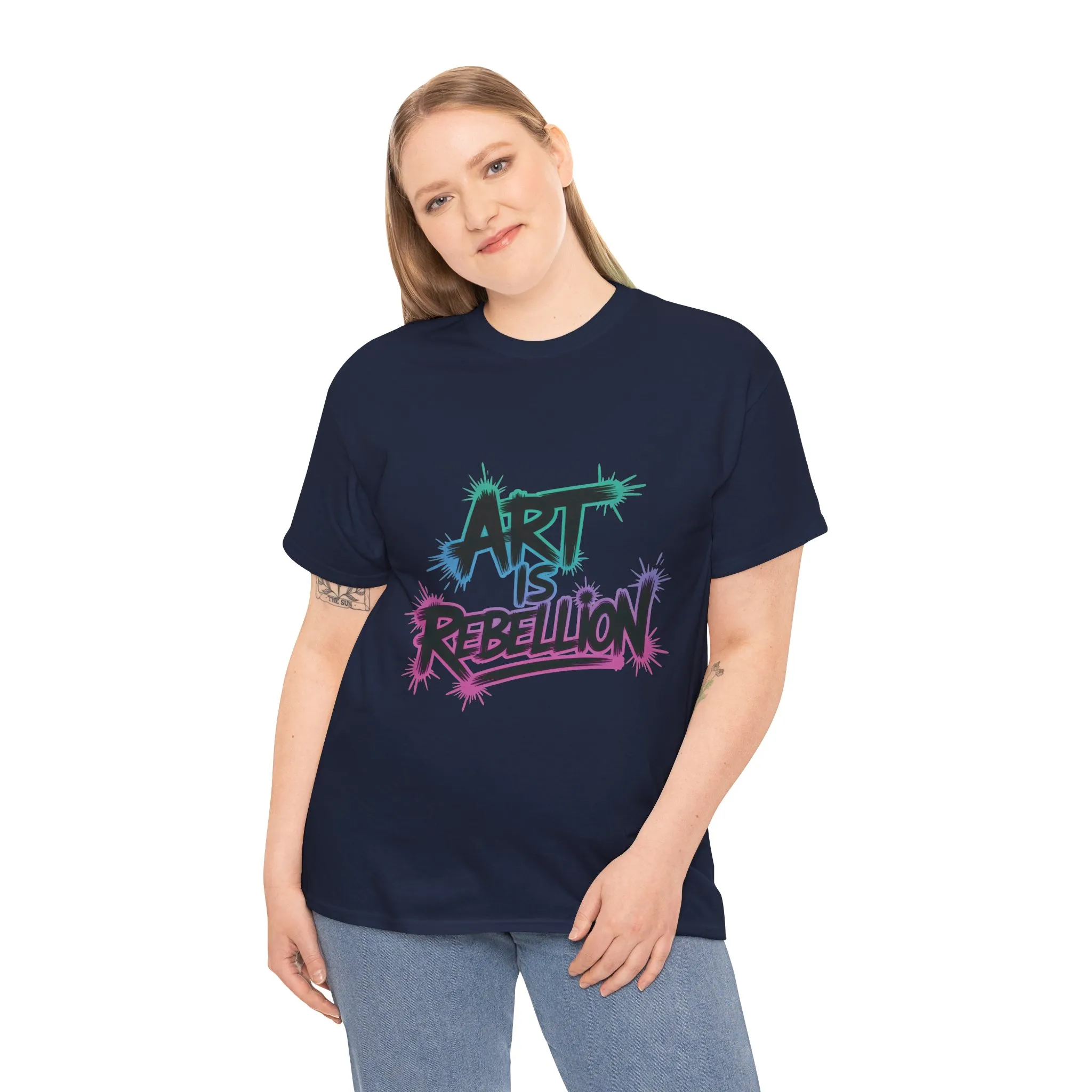 Art Is Rebellion Women's Graphic T-Shirt, Graffiti Street Art Tee, Bold Rebel Statement Top - Image 18