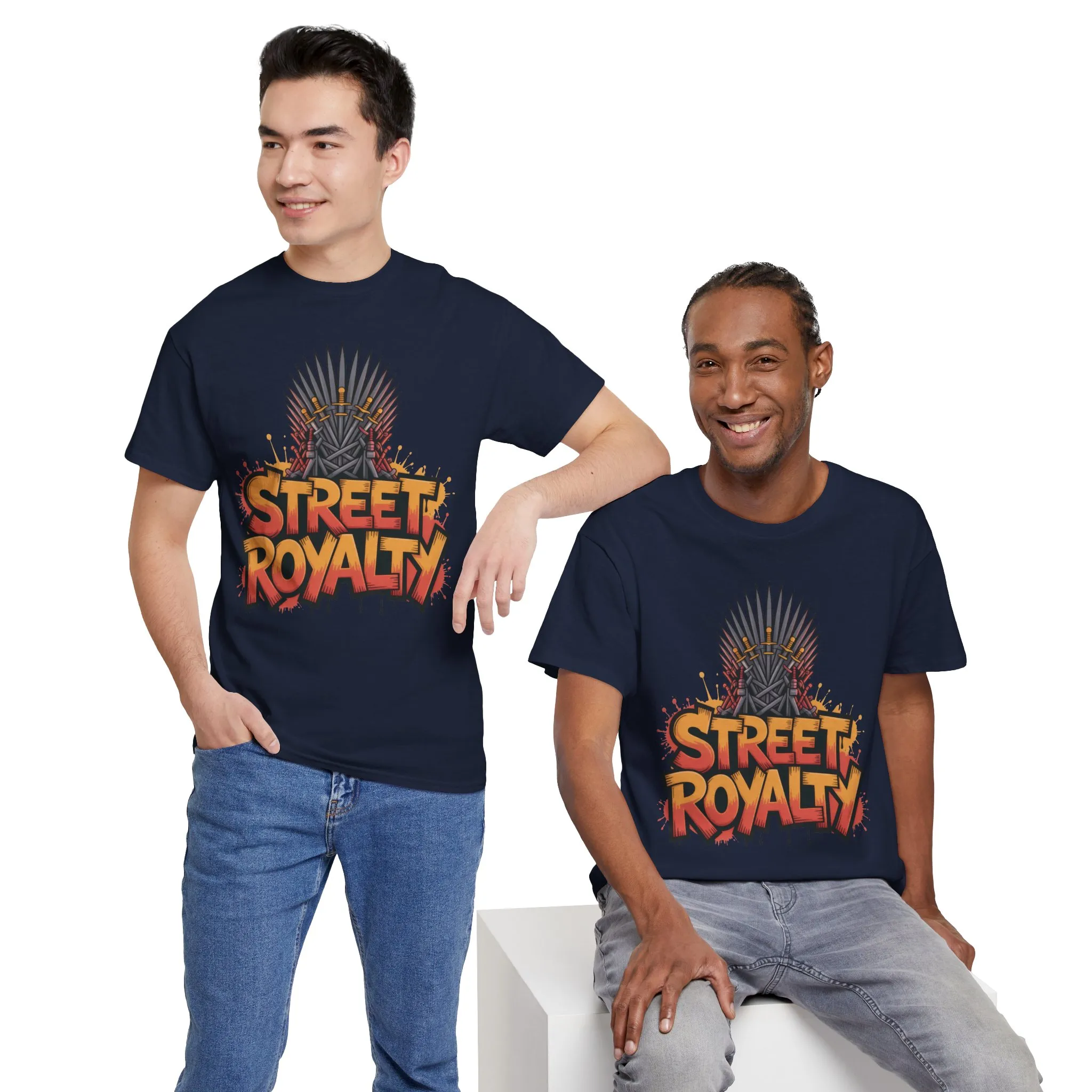 Street Royalty Men's T-Shirt, Graffiti Crown Graphic Tee, Urban Streetwear Top for Skaters and Hip Hop Style - Image 24