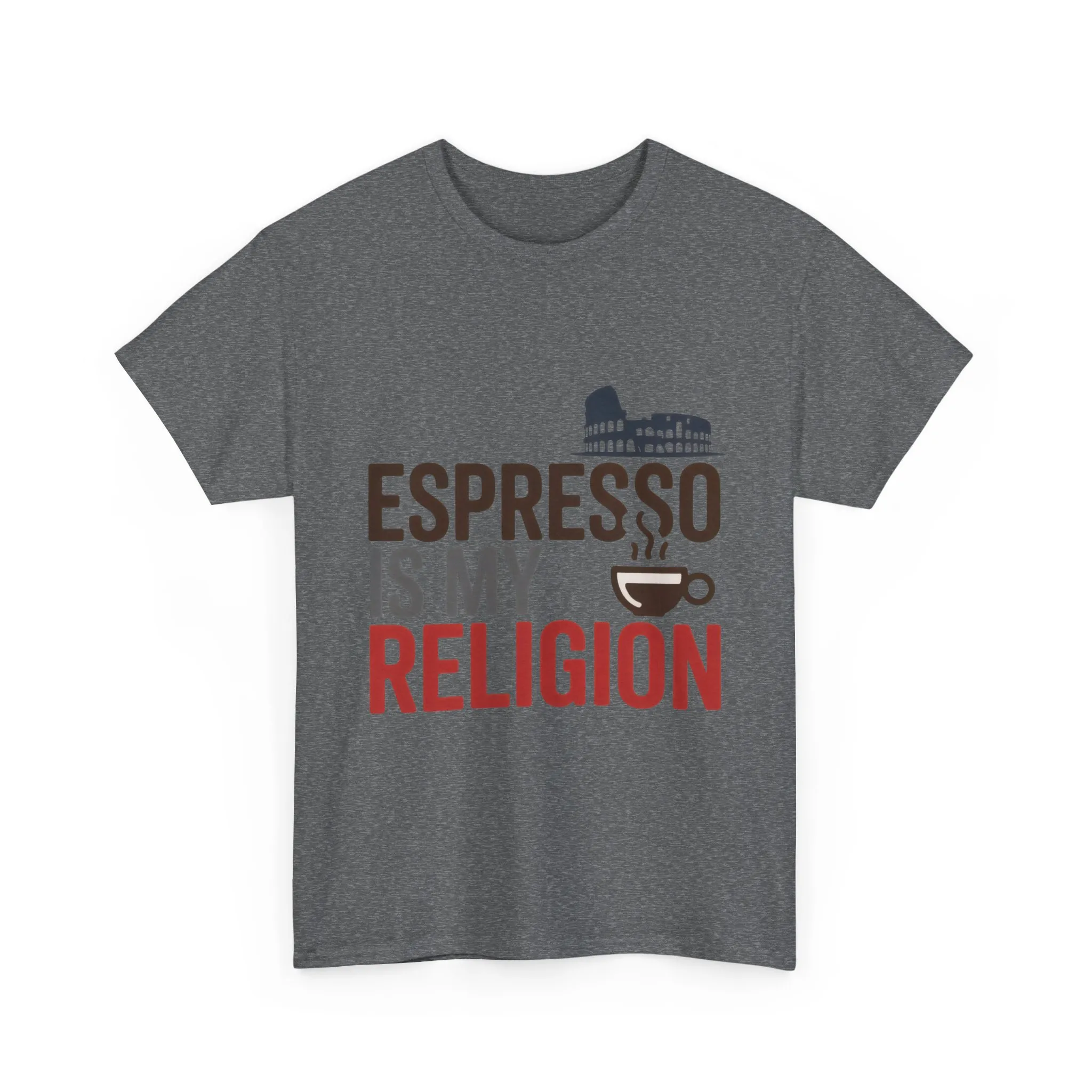 Espresso Is My Religion Coffee Rome Graphic Mens T-Shirt, Coffee Lover Gift - Image 13