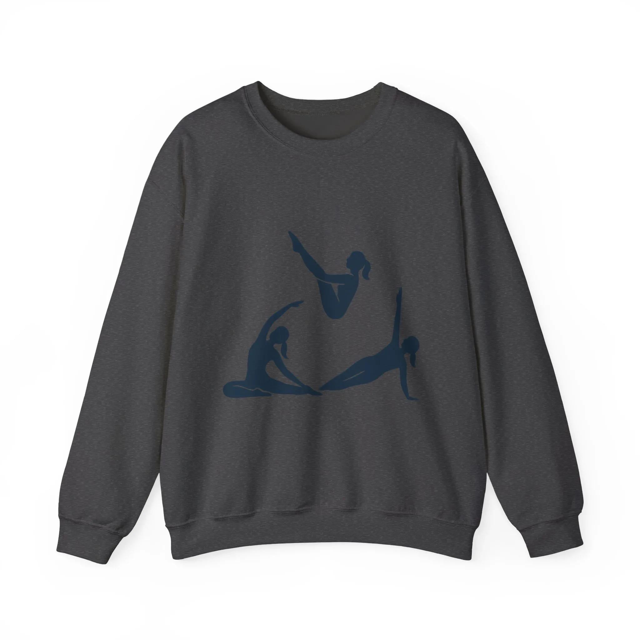 Womens Heavy Blend™ Crewneck Sweatshirt, Womens Pilates Sweatshirt, Yoga Fitness Graphic Pullover, Cute Workout Gym Top, Yoga Lover Gift - Image 7