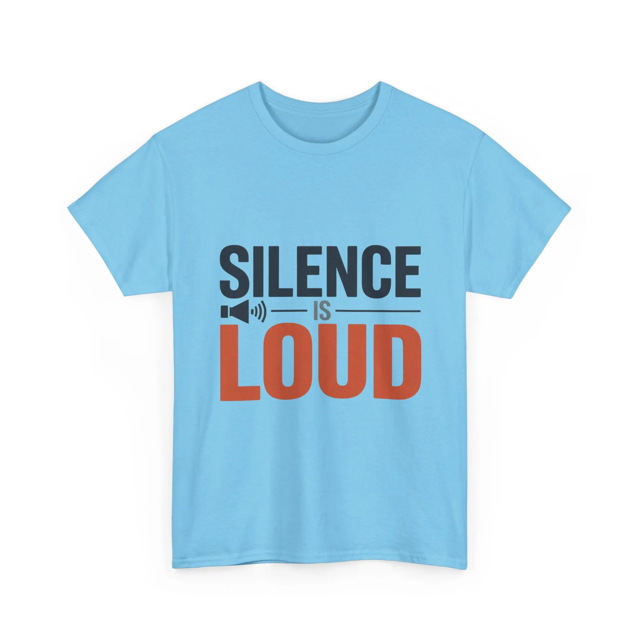 Silence Is Loud Motivational Quote Mens T-Shirt, Silence Tee, ironic Tee, Graphic Tee - Image 16