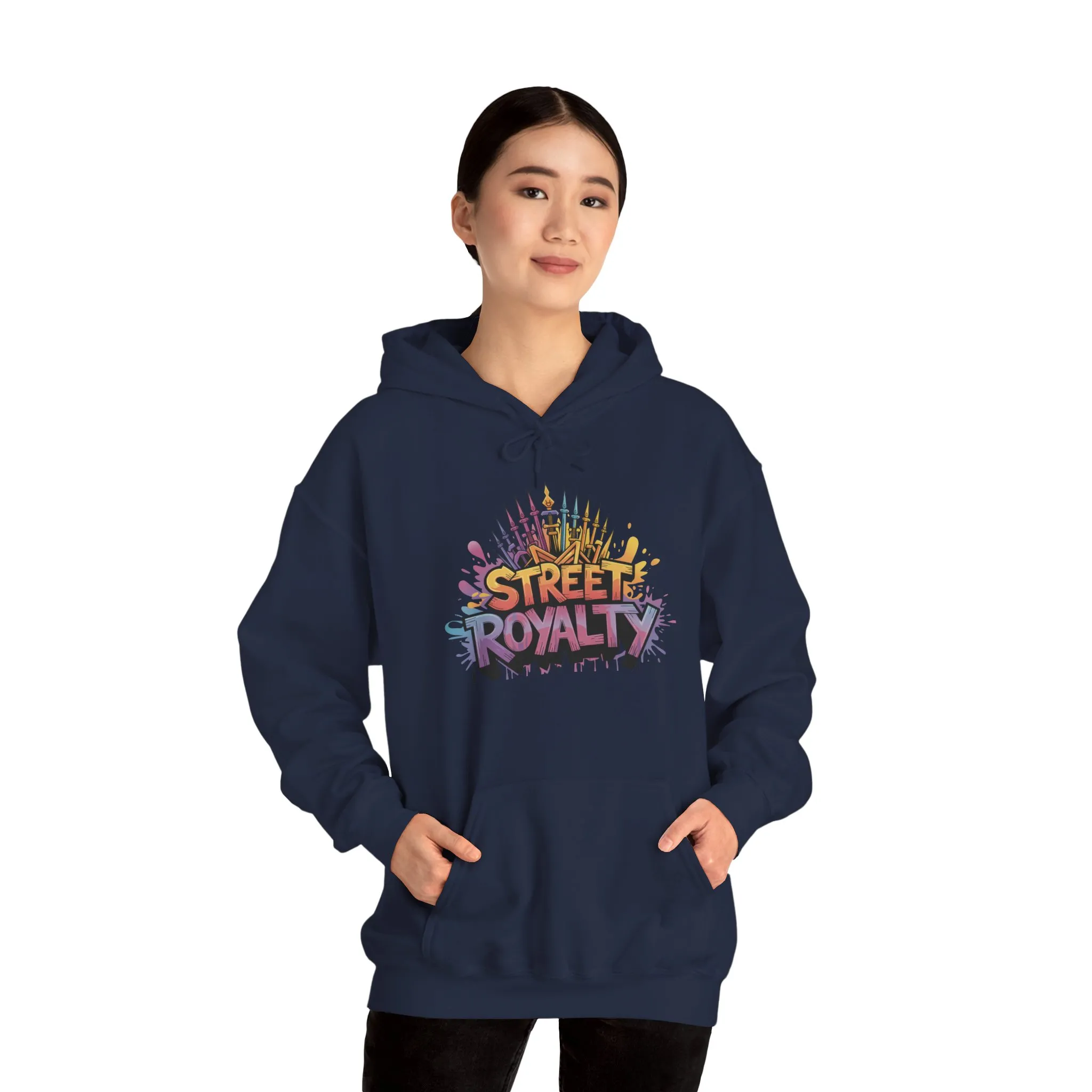 Street Royalty Women's Hoodie, Graffiti Crown Graphic Pullover, Urban Streetwear Sweatshirt for Girls - Image 21
