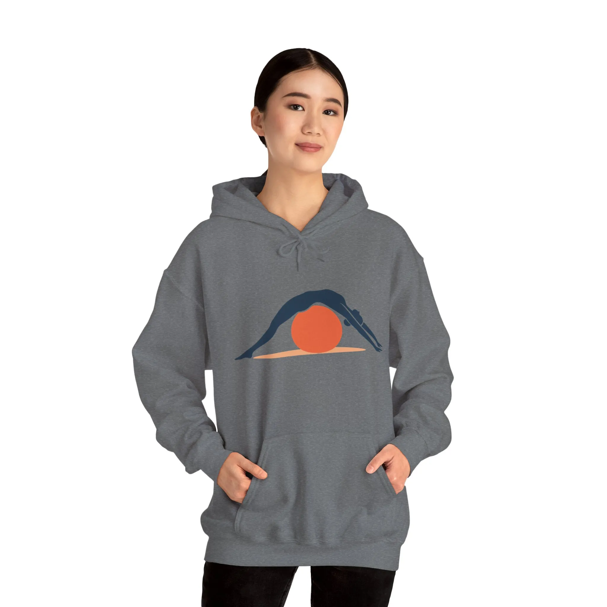 Womens Heavy Blend™ Hooded Sweatshirt, Womens Pilates Hoodie, Yoga Fitness Graphic Hooded Sweatshirt, Workout Activewear Top - Image 11