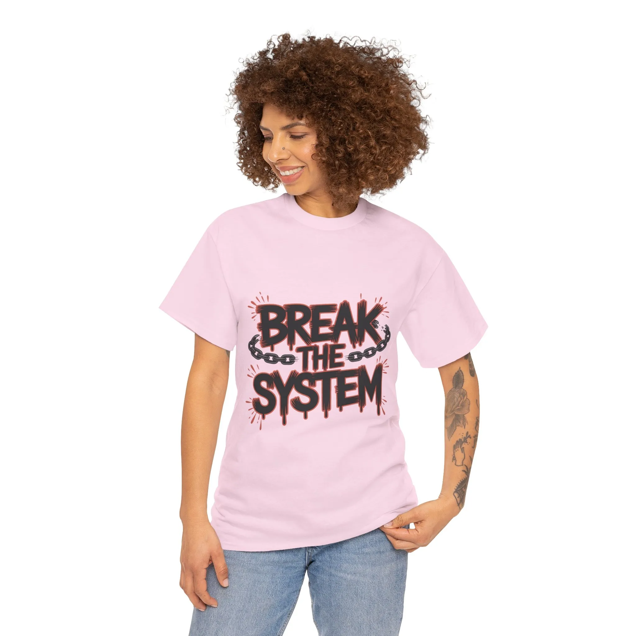 Women's Graphic Tee, Break the System Shirt, Feminist Protest T-Shirt, Streetwear Gift for Her - Image 23