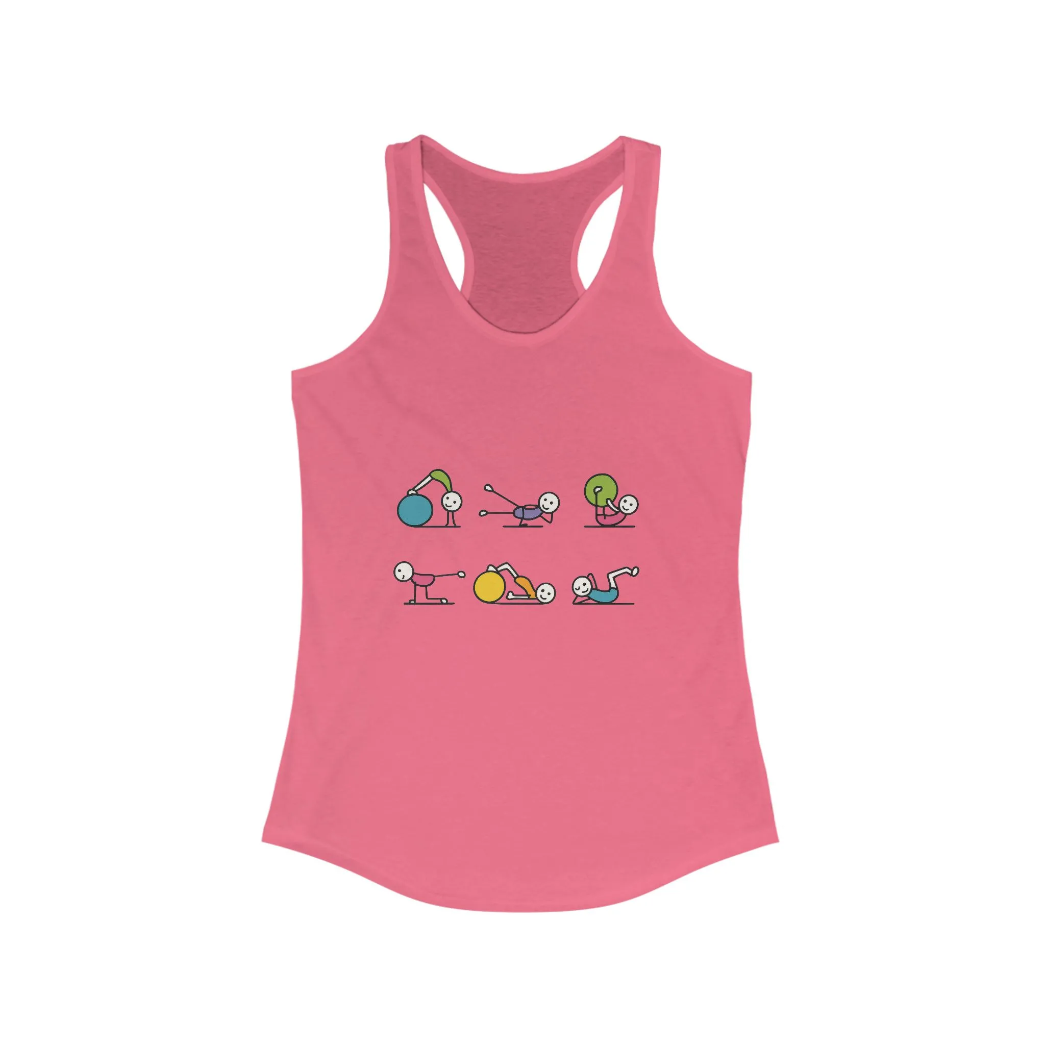Women's Ideal Racerback Tank, Fit Fun Pilates Womens Tank Top, Cute Workout Shirt, Funny Yoga Gym Top for Women - Image 15