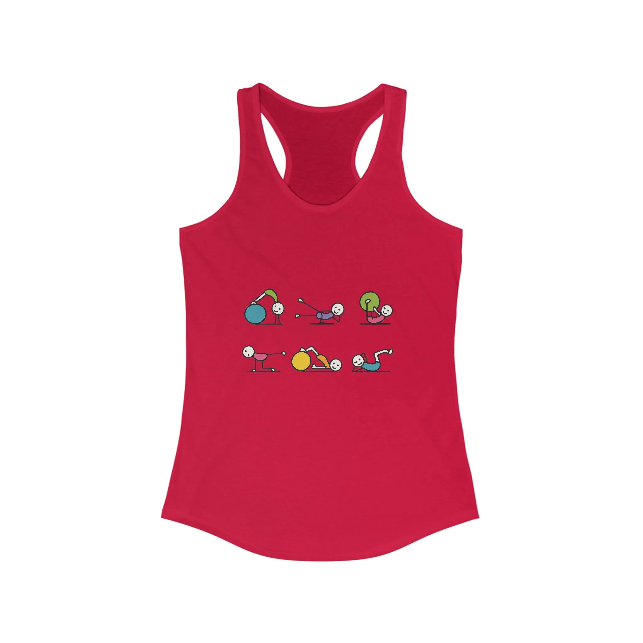 Women's Ideal Racerback Tank, Fit Fun Pilates Womens Tank Top, Cute Workout Shirt, Funny Yoga Gym Top for Women - Image 17