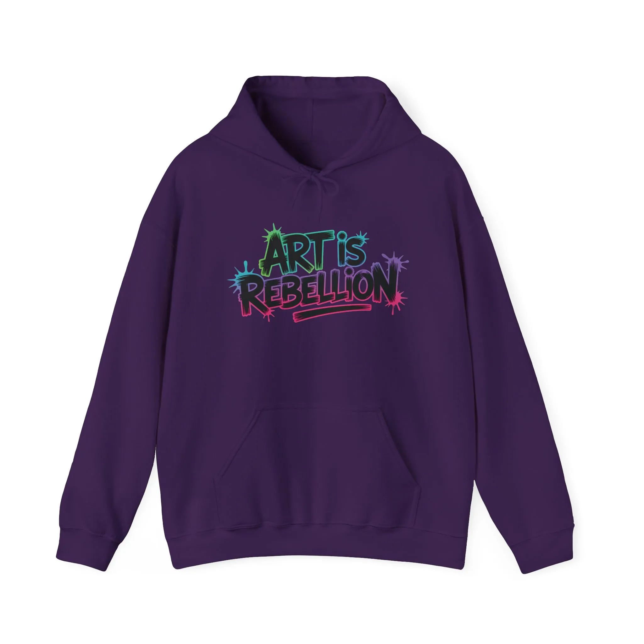 Art Is Rebellion Hoodie, Women's Graffiti Street Art Hooded Sweatshirt, Rebel Graphic Statement Pullover, Heavy Blend™ Hooded Sweatshirt - Image 27