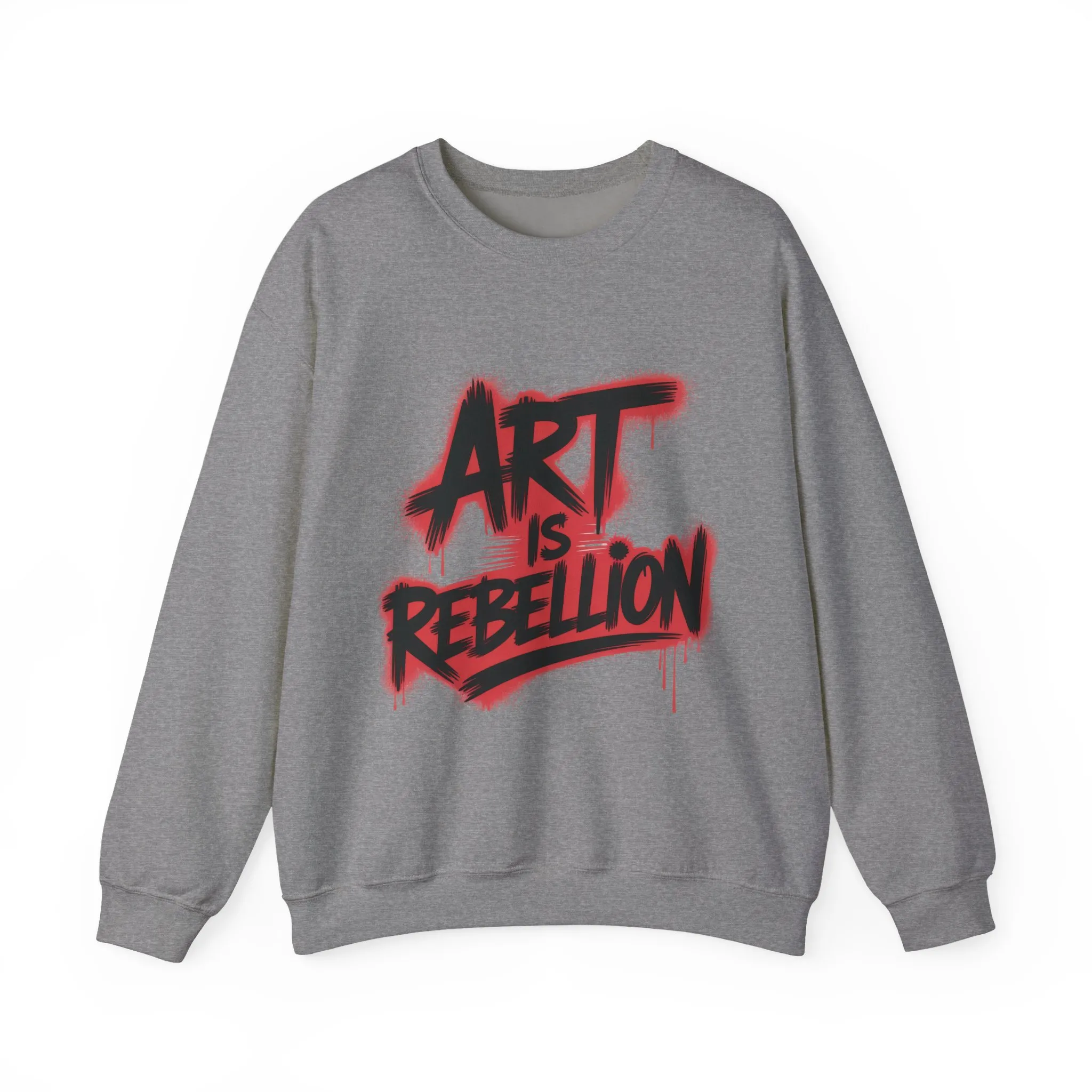 Men's Heavy Blend™ Crewneck Sweatshirt, Art Is Rebellion Men's Crewneck Sweatshirt, Graffiti Street Art Pullover, Urban Rebellion Streetwear - Image 13