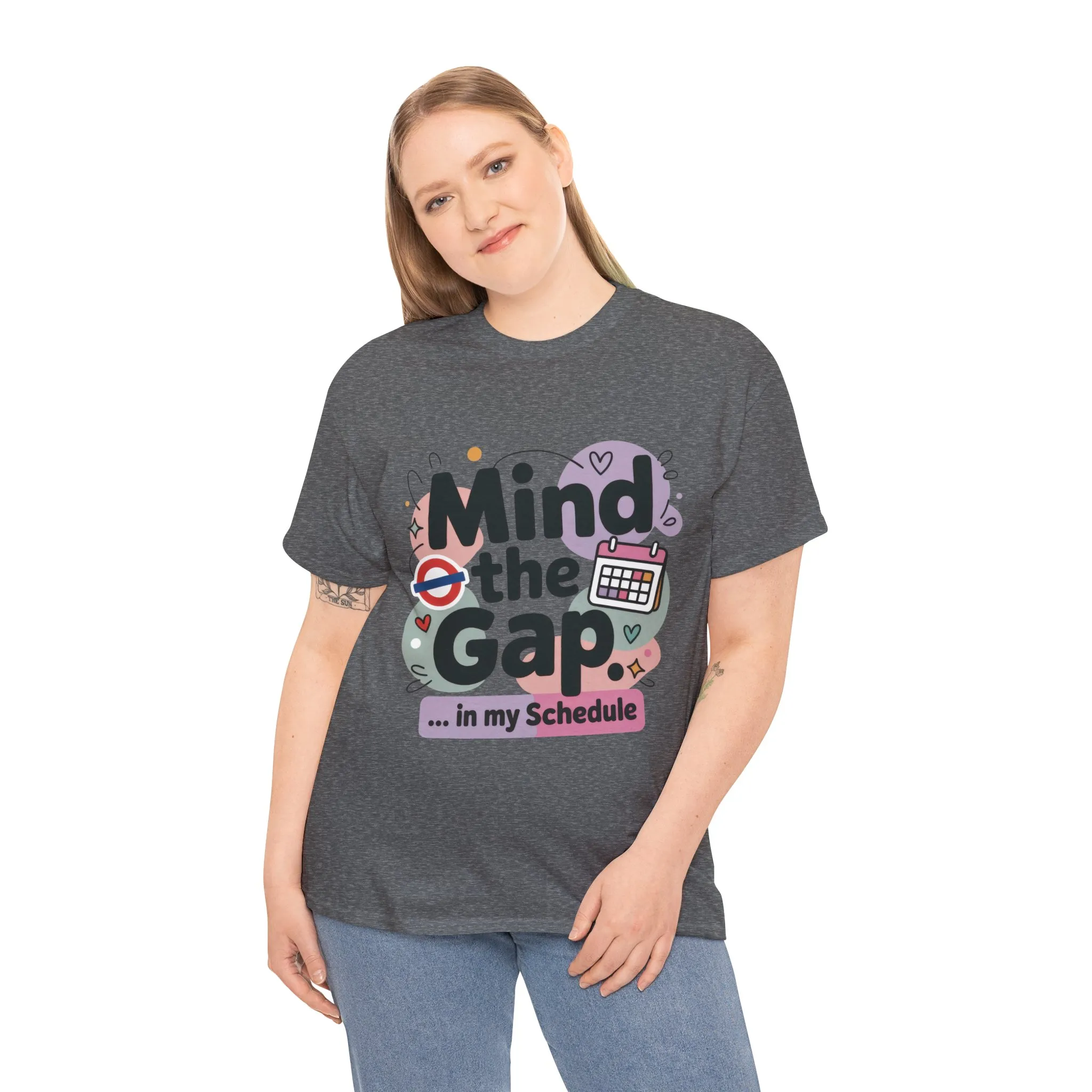 Womens Funny T-Shirt, Mind The Gap, Office Humor Schedule Graphic Tee - Image 12