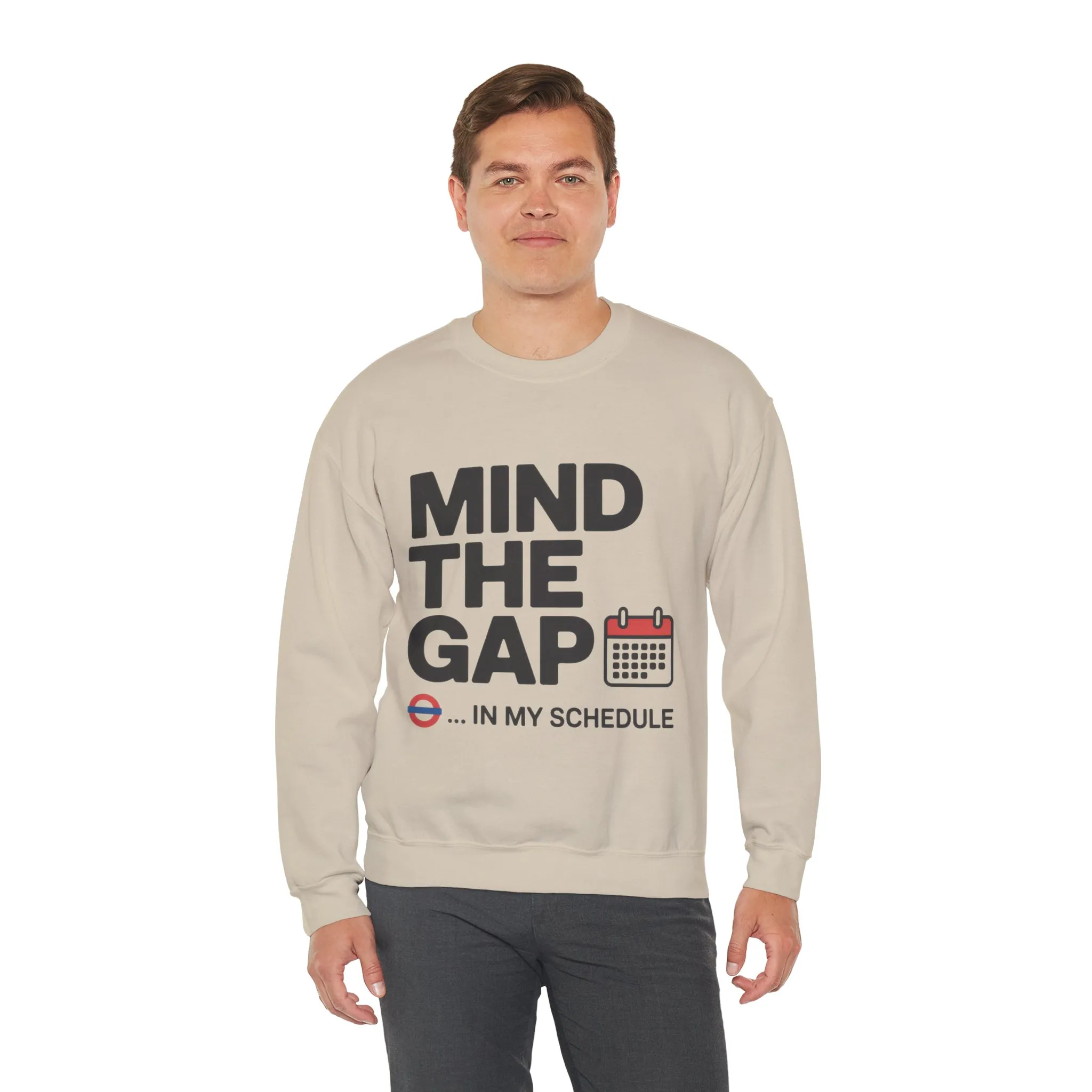 Funny Men's Sweatshirt, Mind The Gap Office Humor Graphic Pullover - Image 6