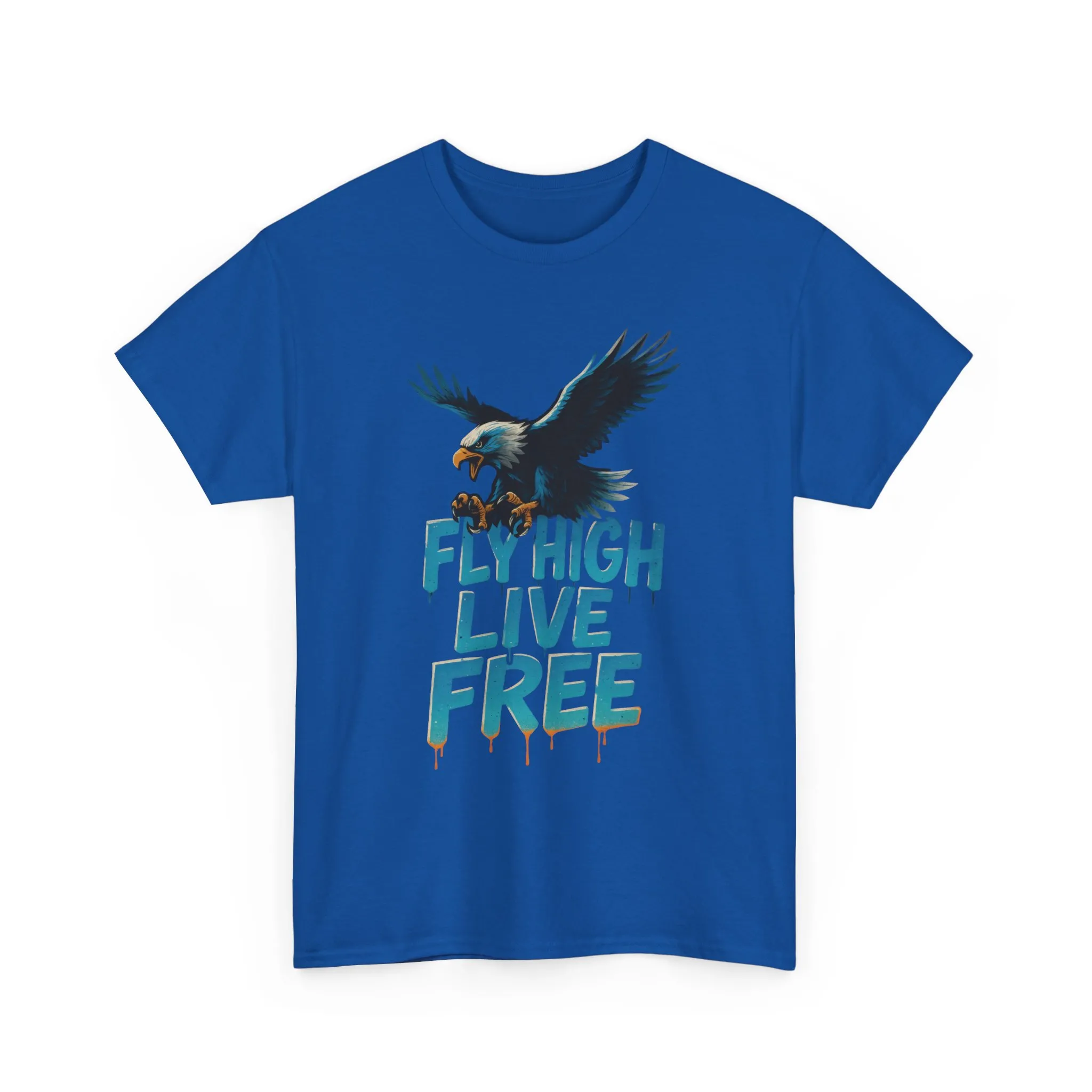 Fly High Live Free Eagle Graphic Mens T-Shirt, Eagle Tee, Fly Free Tee, Wild Flight - Image 22