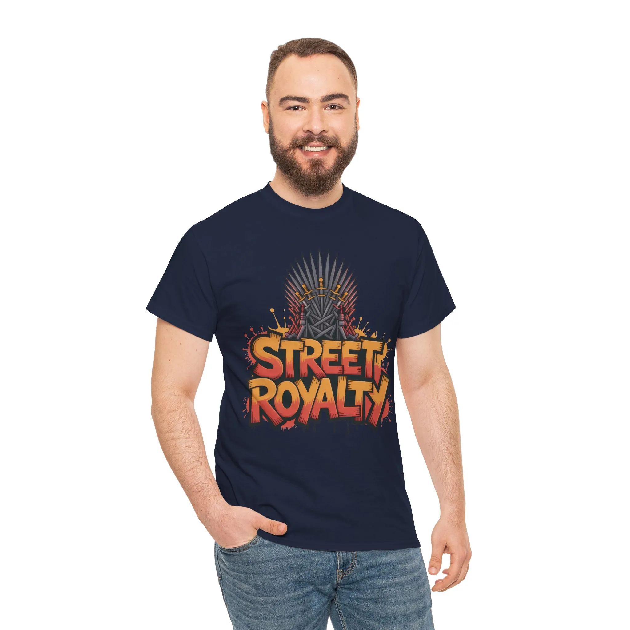 Street Royalty Men's T-Shirt, Graffiti Crown Graphic Tee, Urban Streetwear Top for Skaters and Hip Hop Style - Image 23