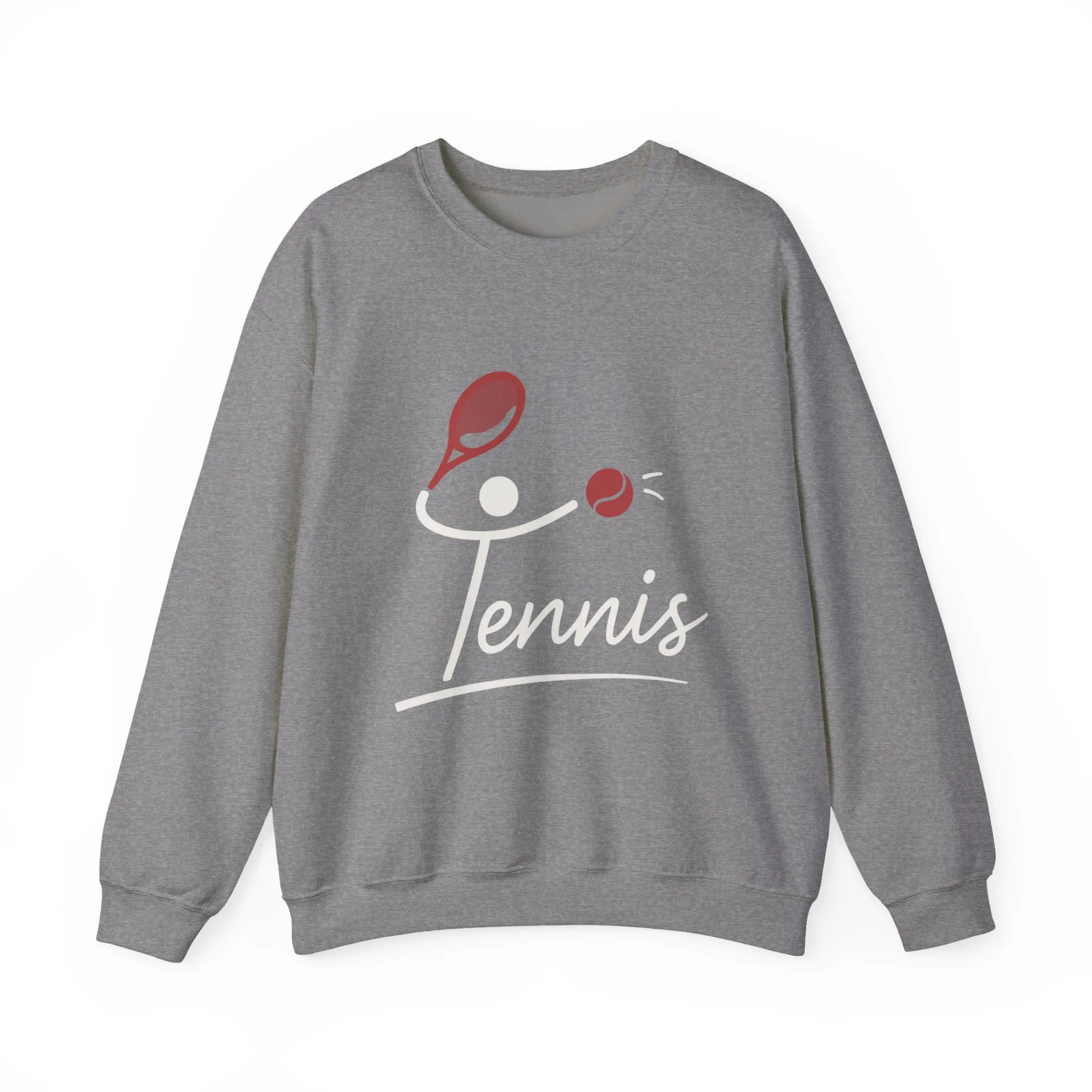 Womens Heavy Blend™ Crewneck Sweatshirt, Womens Tennis Sweatshirt, Cute Sports Graphic Pullover, Workout Gym Activewear Top - Image 9