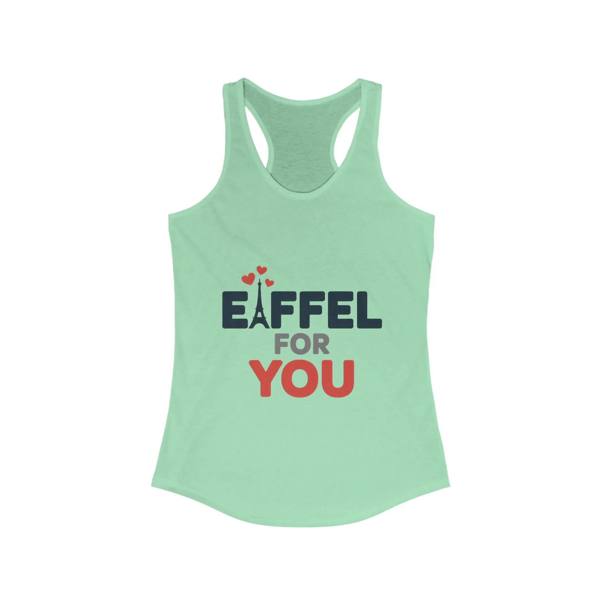 Women's Ideal Racerback Tank, Eiffel For You Romantic Paris Womens Tank Top, Love Tank - Image 7