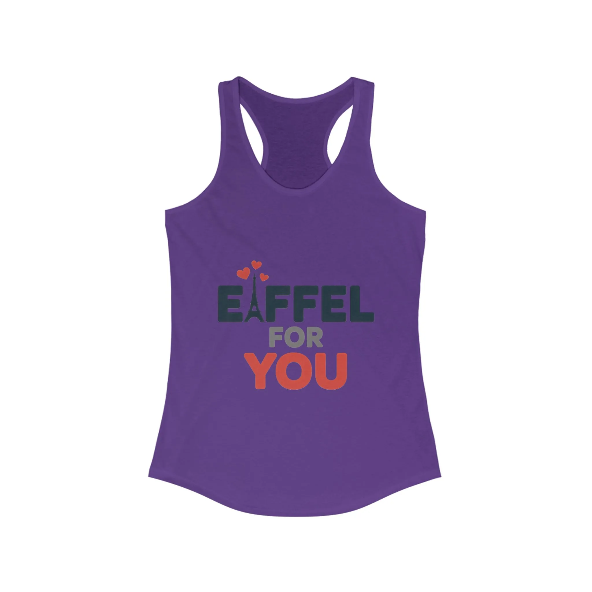 Women's Ideal Racerback Tank, Eiffel For You Romantic Paris Womens Tank Top, Love Tank - Image 15