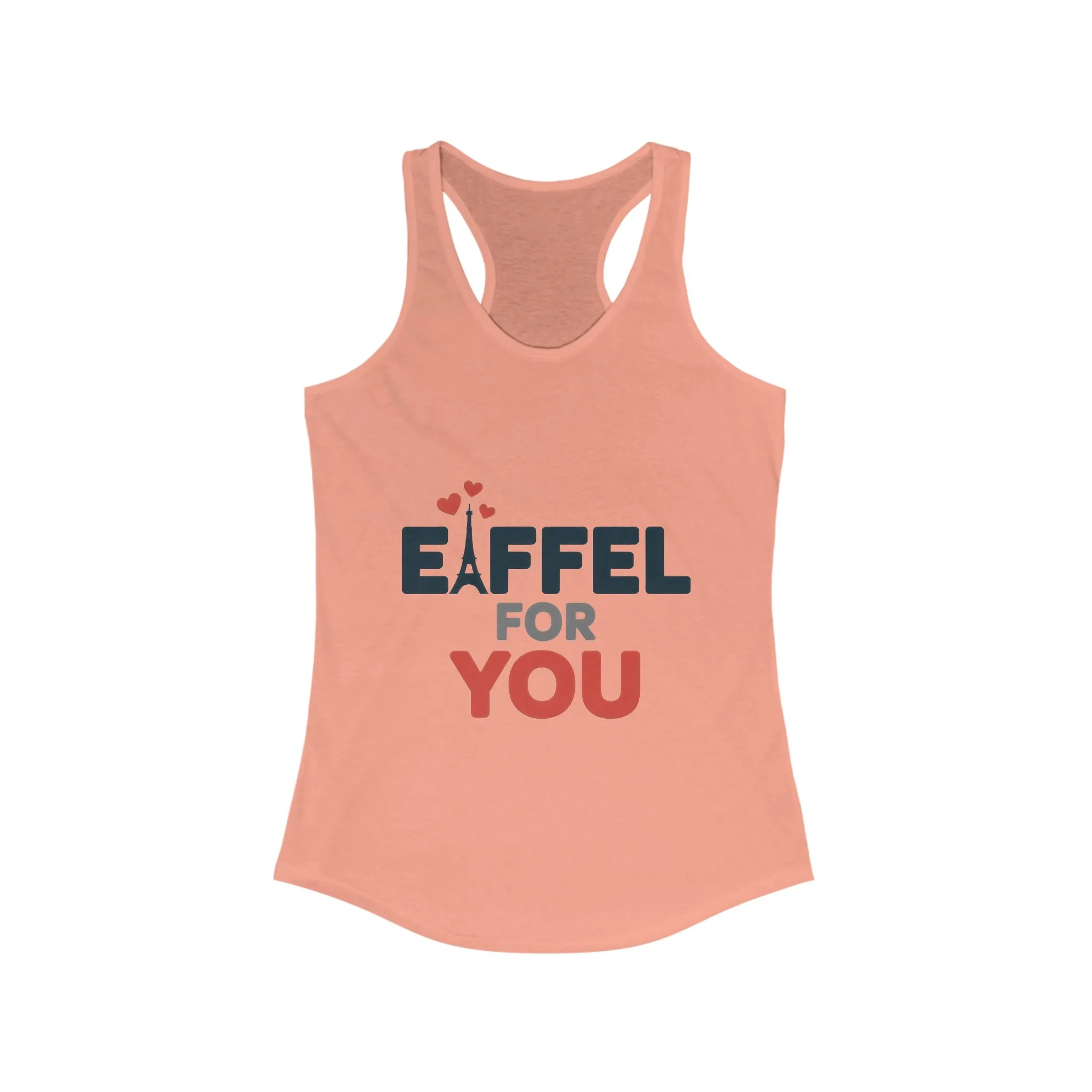 Women's Ideal Racerback Tank, Eiffel For You Romantic Paris Womens Tank Top, Love Tank