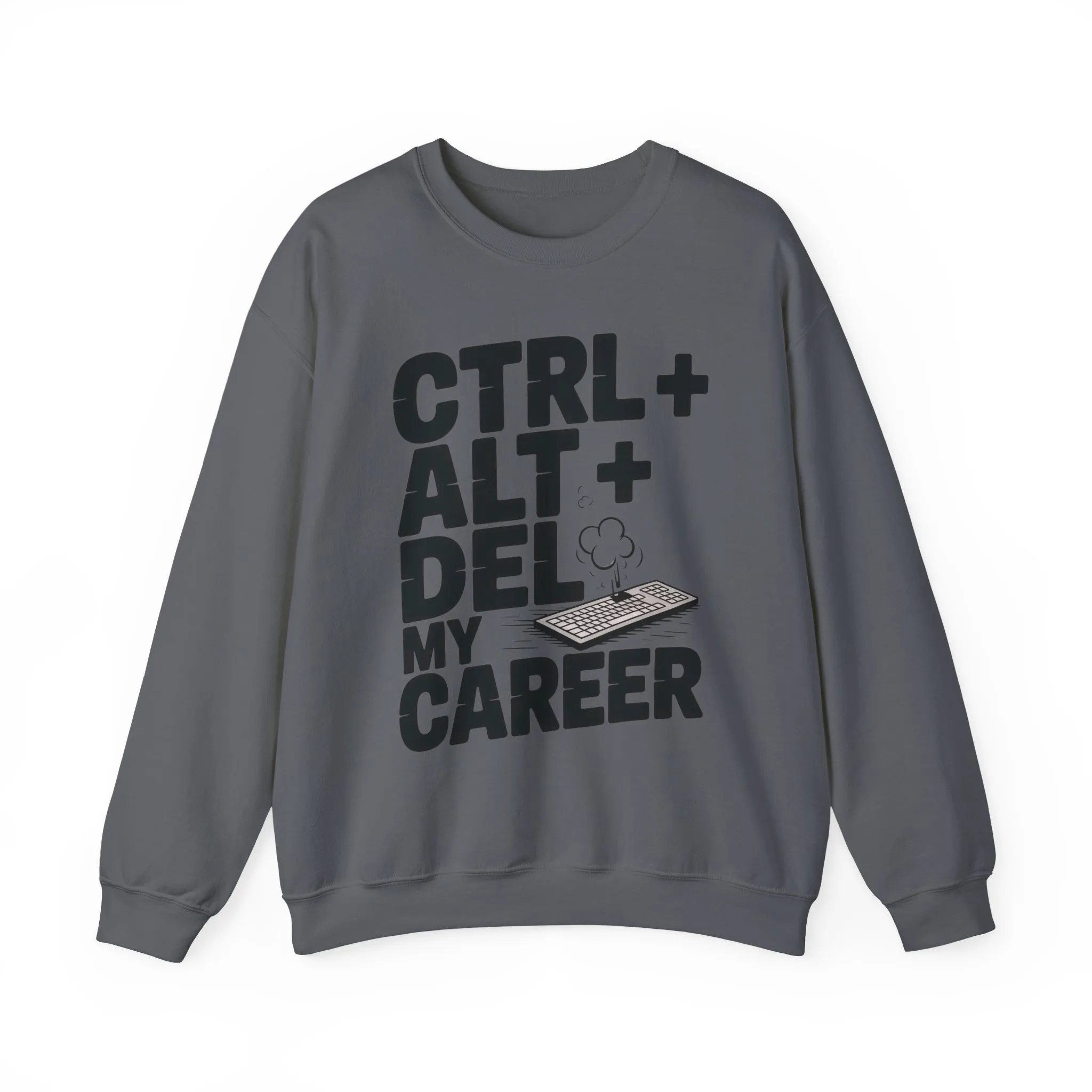 Ctrl Alt Del My Career Sweatshirt, Sarcastic Workwear Graphic Pullover, Funny Office Top, Men's Heavy Blend™ Crewneck Sweatshirt - Image 22