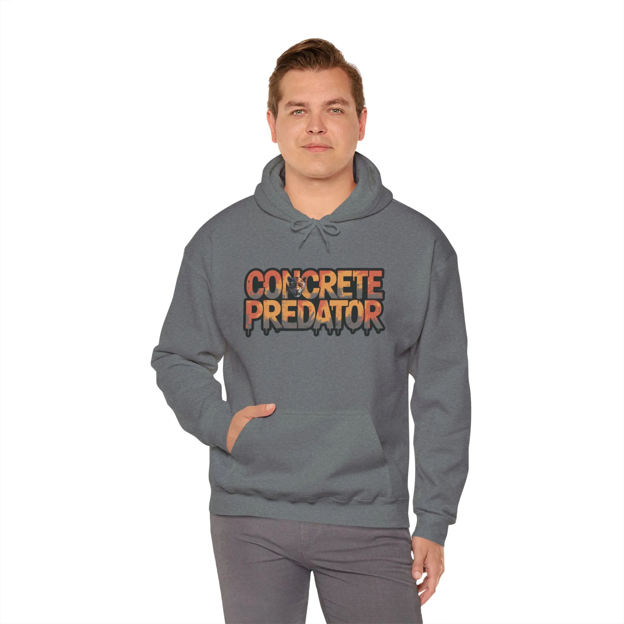 Mens Heavy Blend™ Hooded Sweatshirt, Concrete Predator Panther Hoodie Mens Urban Streetwear - Image 20