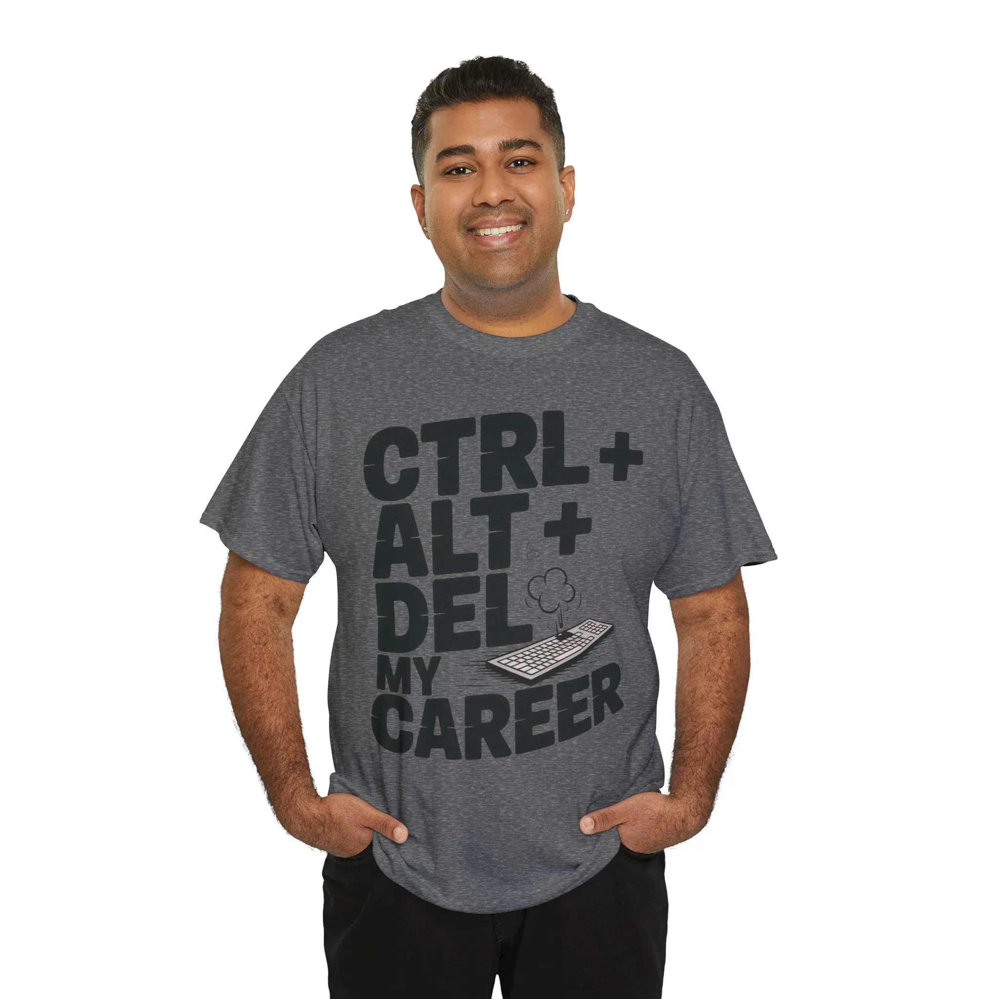 Men's Graphic Tee, Ctrl Alt Del My Career Shirt, Sarcastic Office Humor T-Shirt for Him - Image 18