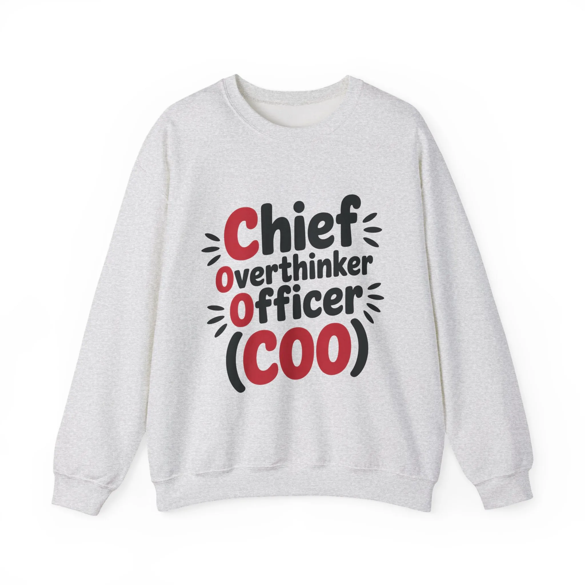 Chief Overthinker Officer Women's Sweatshirt, COO Funny Office Humor Graphic Pullover, Women's Heavy Blend™ Crewneck Sweatshirt - Image 5