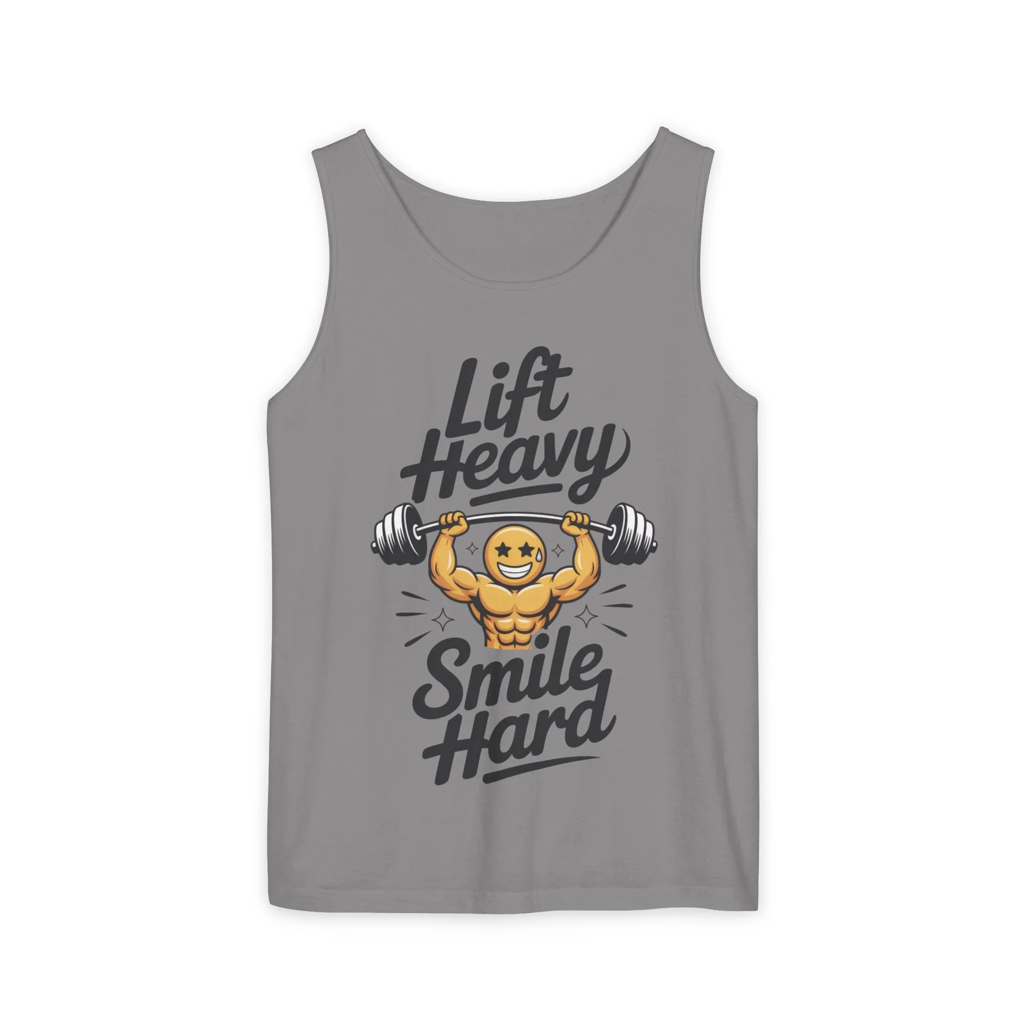 Mens Lift Heavy Smile Hard Tank Top, Funny Gym Workout Fitness Shirt, Mens Funny Gym Tank - Image 10