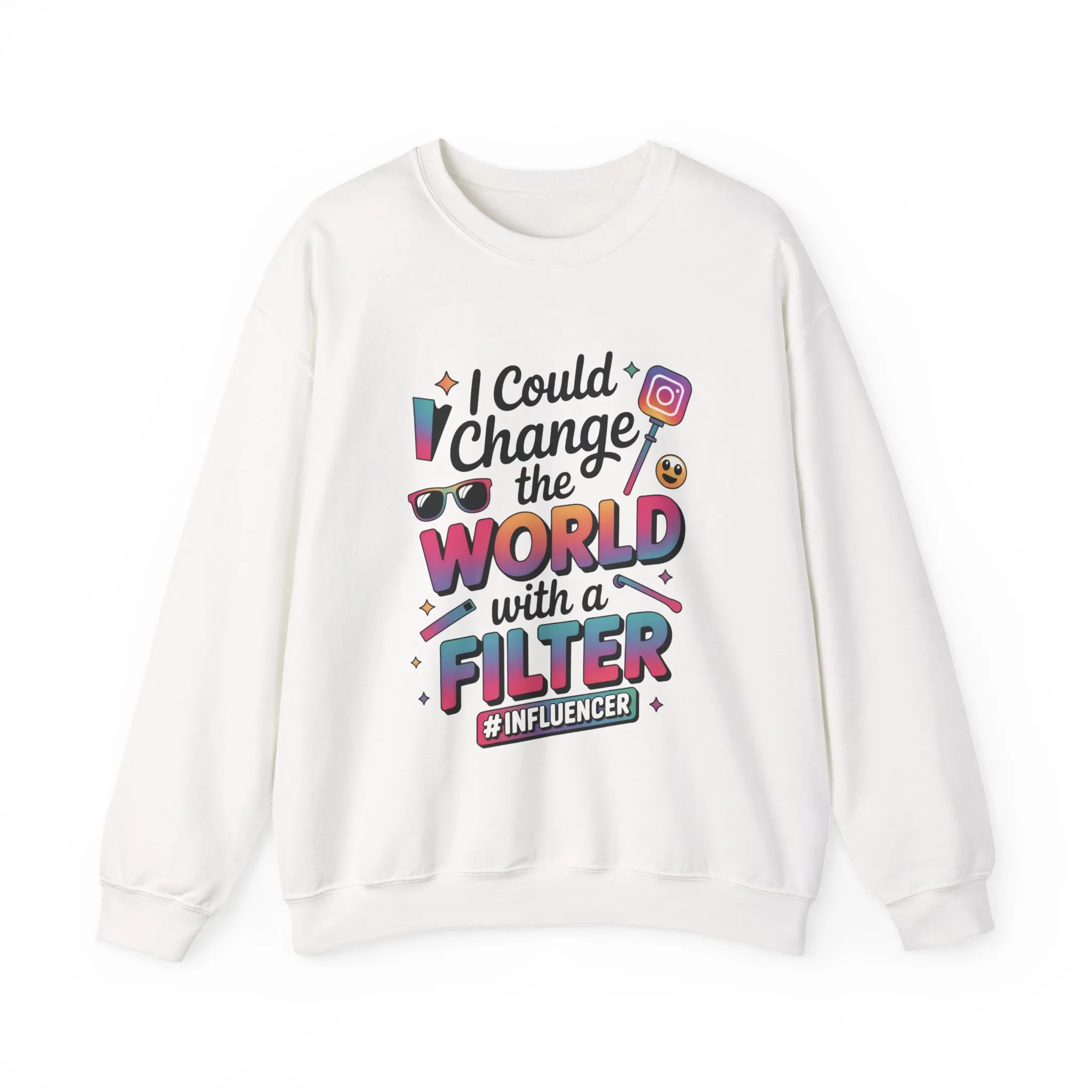 Womens Heavy Blend™ Crewneck Sweatshirt, Womens Influencer Sweatshirt, Funny Social Media Pullover, Cute Trendy Graphic Top - Image 4
