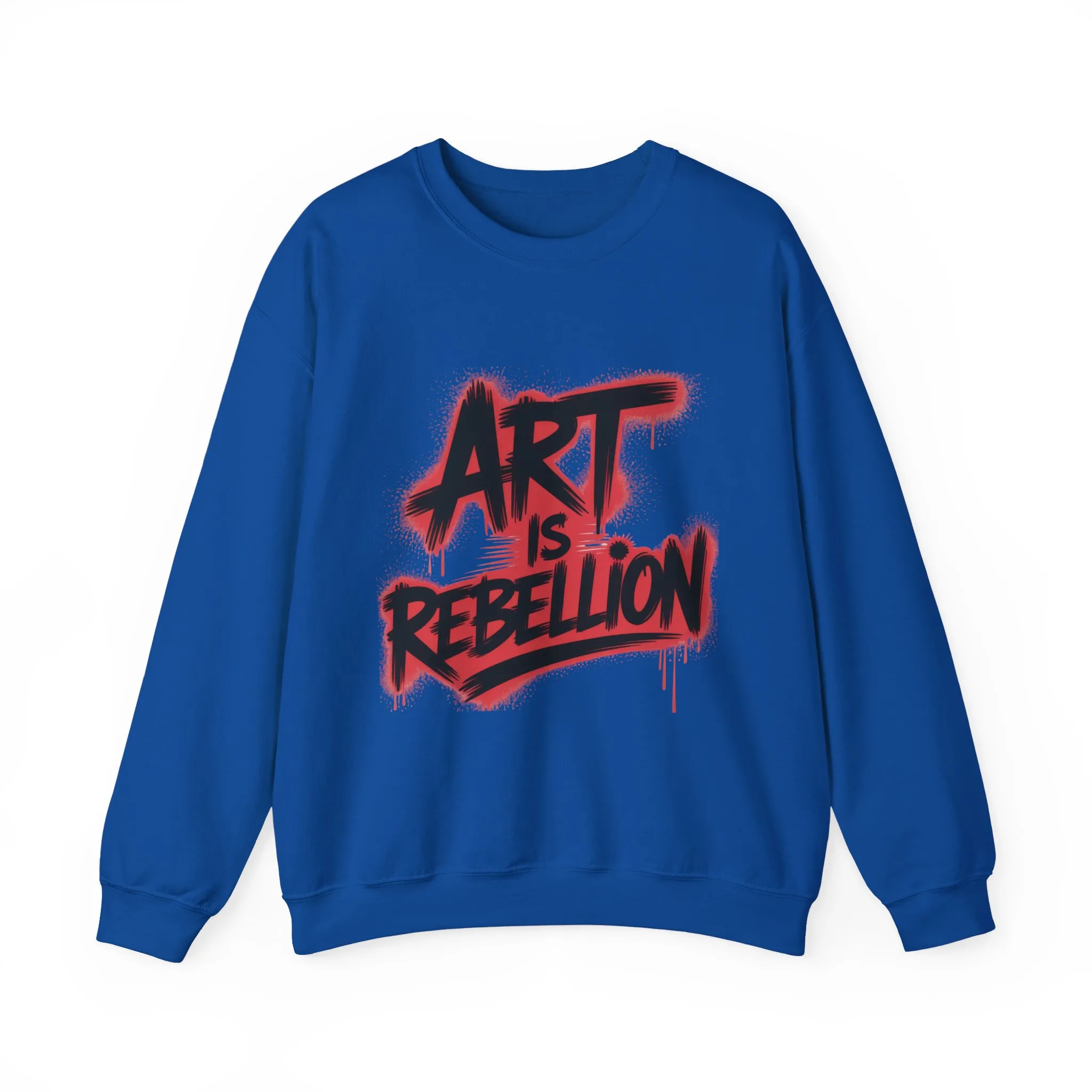 Men's Heavy Blend™ Crewneck Sweatshirt, Art Is Rebellion Men's Crewneck Sweatshirt, Graffiti Street Art Pullover, Urban Rebellion Streetwear - Image 25