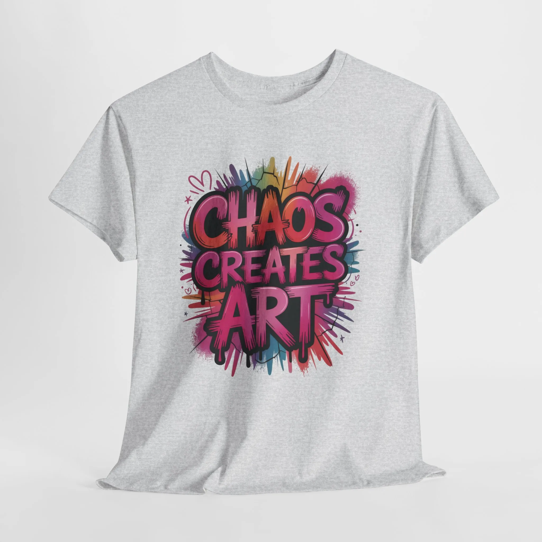 Chaos Creates Art Colorful Graffiti Womens Graphic Tee, Graffiti Shirt, Streetwear Tee - Image 4