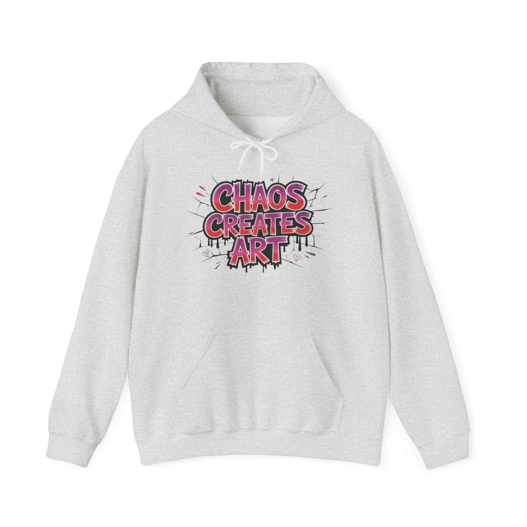 Women's Heavy Blend™ Hooded Sweatshirt, Chaos Creates Art Graffiti Hoodie Womens Streetwear - Image 5
