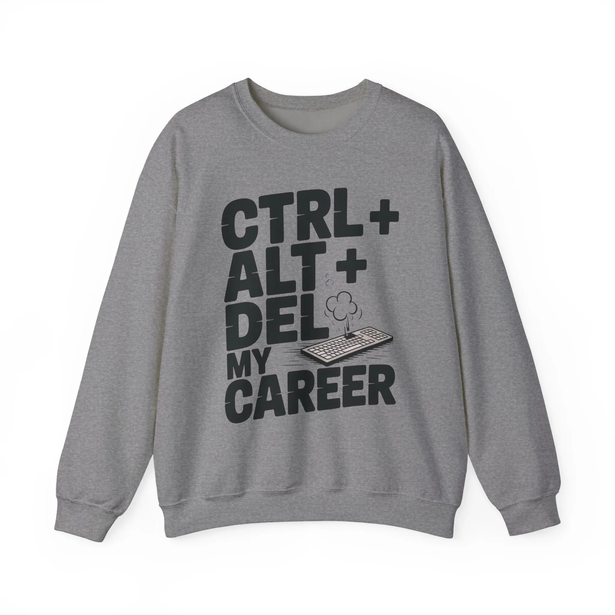 Ctrl Alt Del My Career Sweatshirt, Sarcastic Workwear Graphic Pullover, Funny Office Top, Men's Heavy Blend™ Crewneck Sweatshirt - Image 16