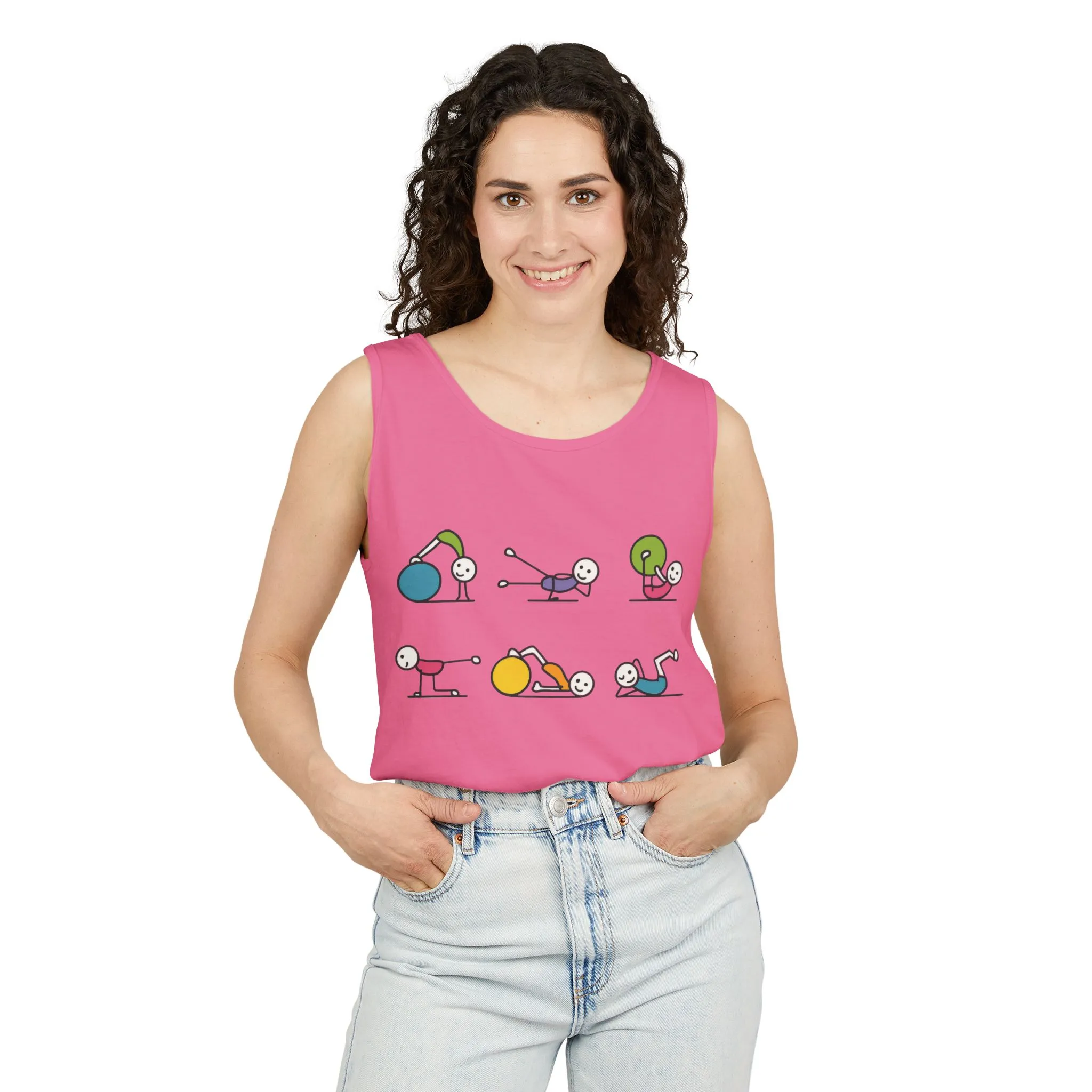 Womens Garment-Dyed Tank Top, Fit Fun Pilates Womens Tank Top, Cute Workout Shirt, Funny Yoga Gym Top for Women - Image 26