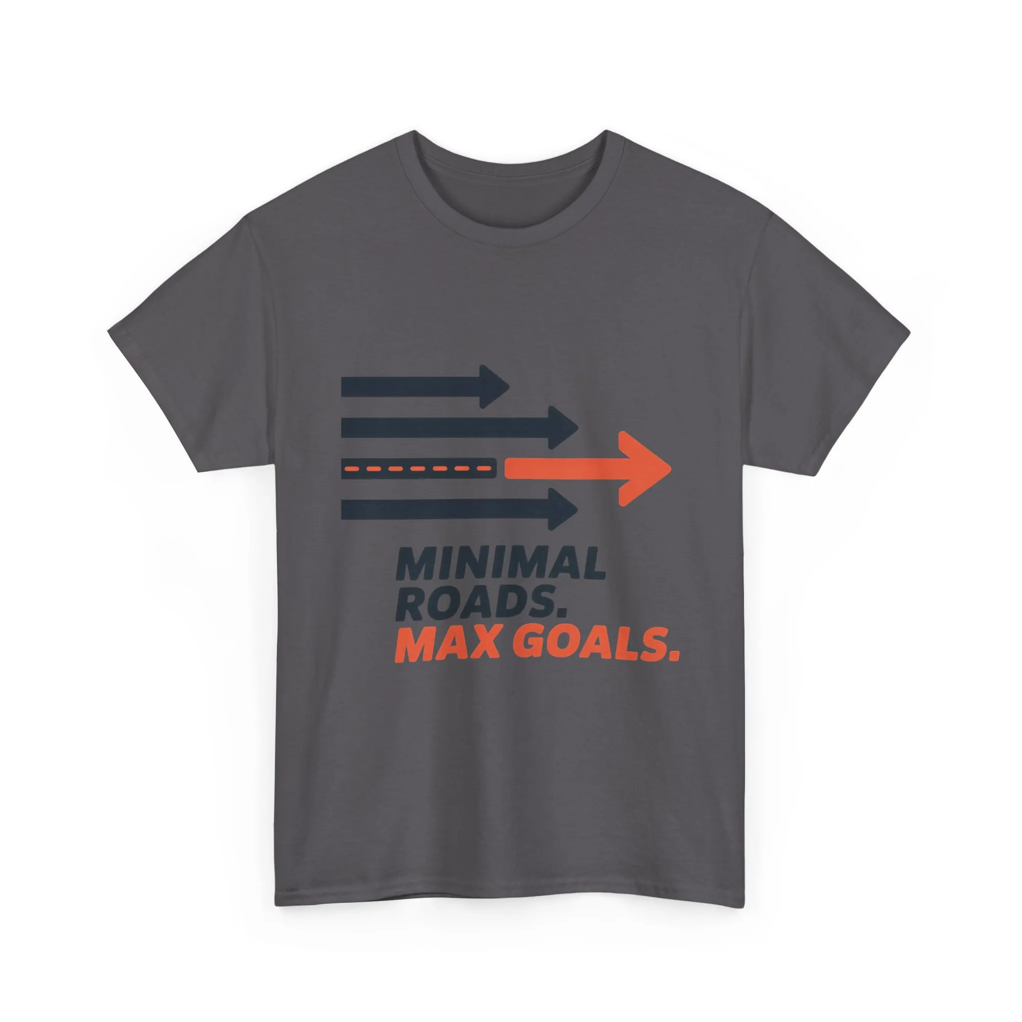 Minimal Roads Max Goals Motivational Mens T-Shirt, Urban Style Graphic Tee - Image 22